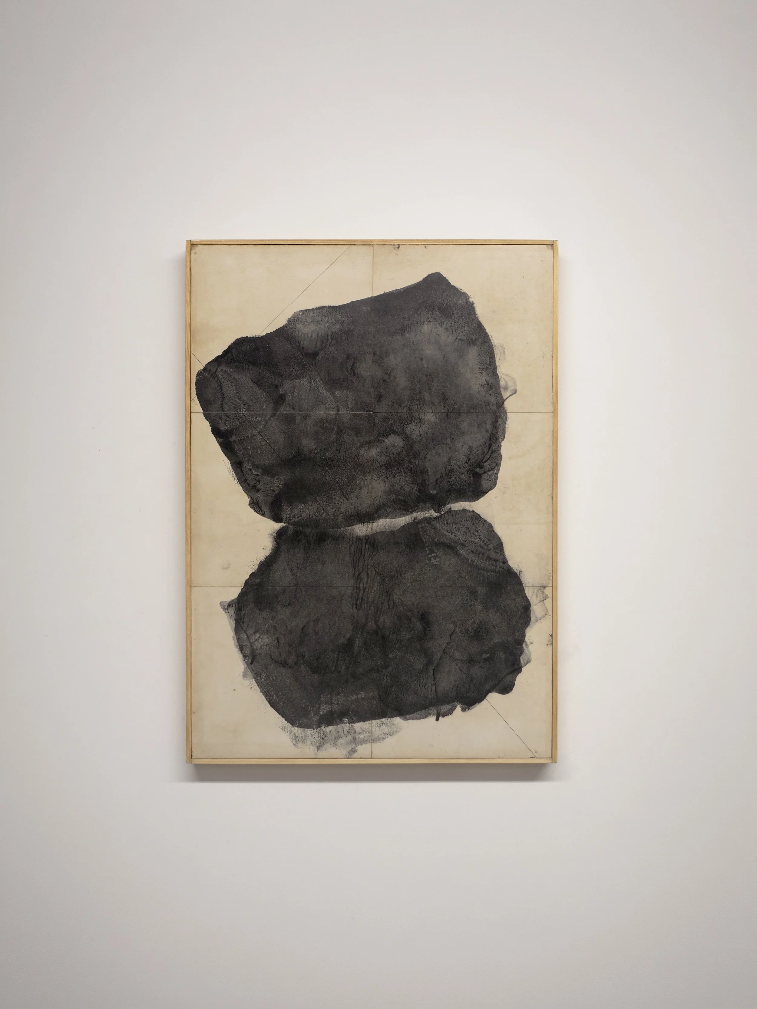 System Trace 11, Mixed media collage on wood panel, 43x60cm, 2026