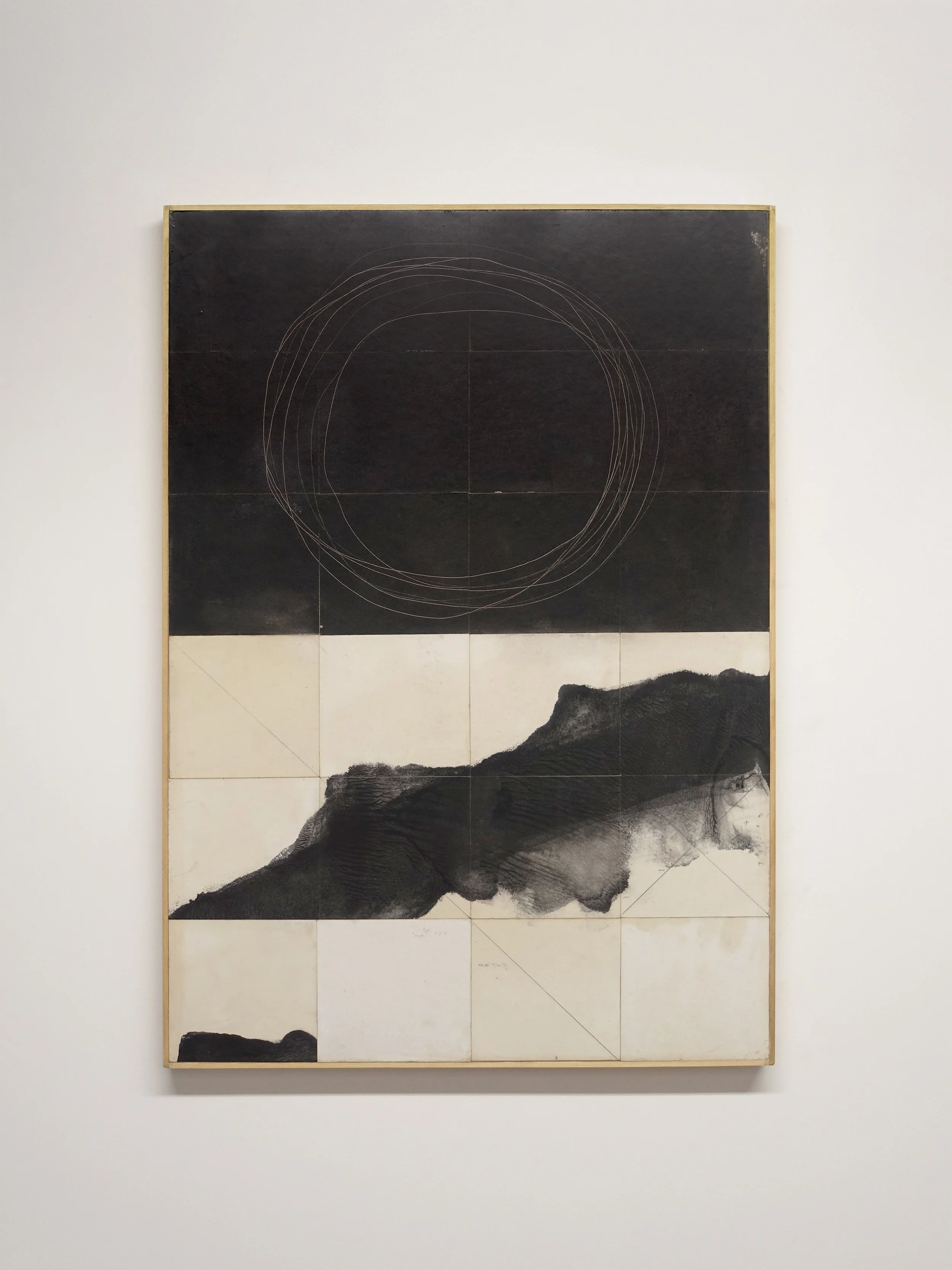 System Trace 3,

84.5x60cm,

Mixed media collage
on wood panel
(oil paint, paper, 
charcoal, glue, cold
wax, varnish)

£1950