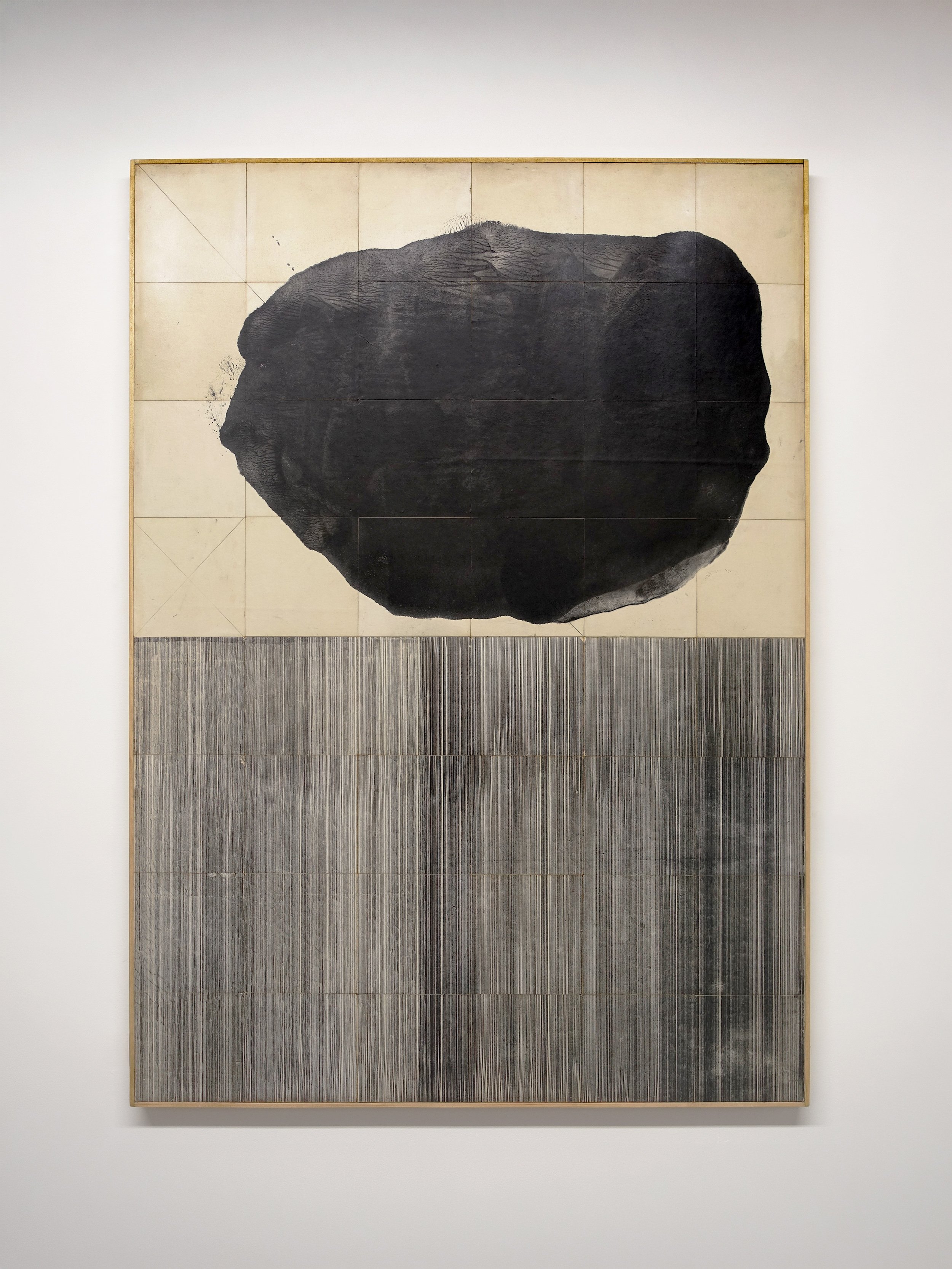 System Trace 13, Mixed media collage on wood panel, 85x119cm, 2026