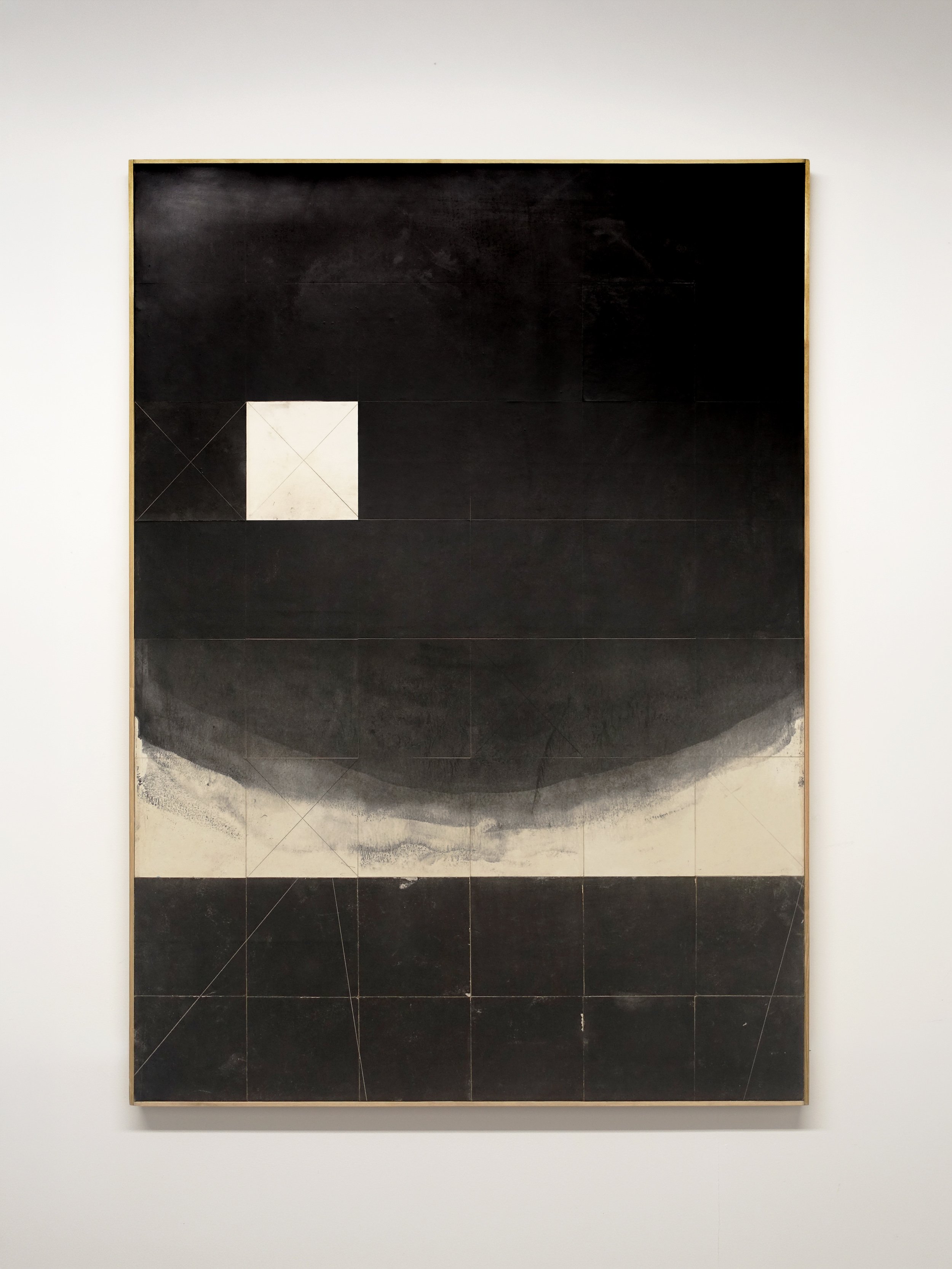 System Trace 15,

119x84.5cm,

Mixed media collage
on wood panel
(oil paint, paper, 
charcoal, glue, cold
wax, varnish)

£2950