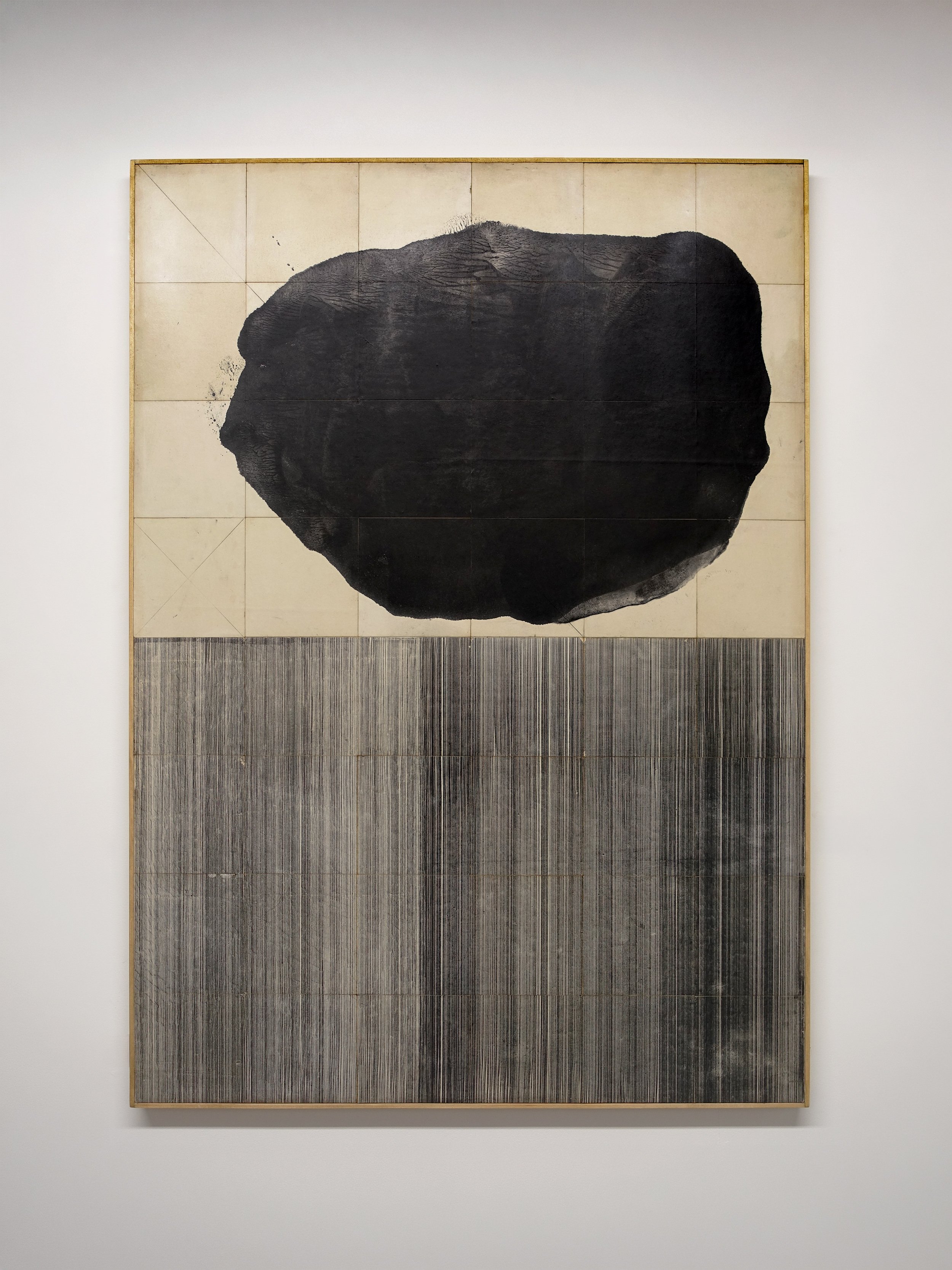 System Trace 13,

119x84.5cm,

Mixed media collage
on wood panel
(oil paint, paper, 
charcoal, glue, cold
wax, varnish)

£2950