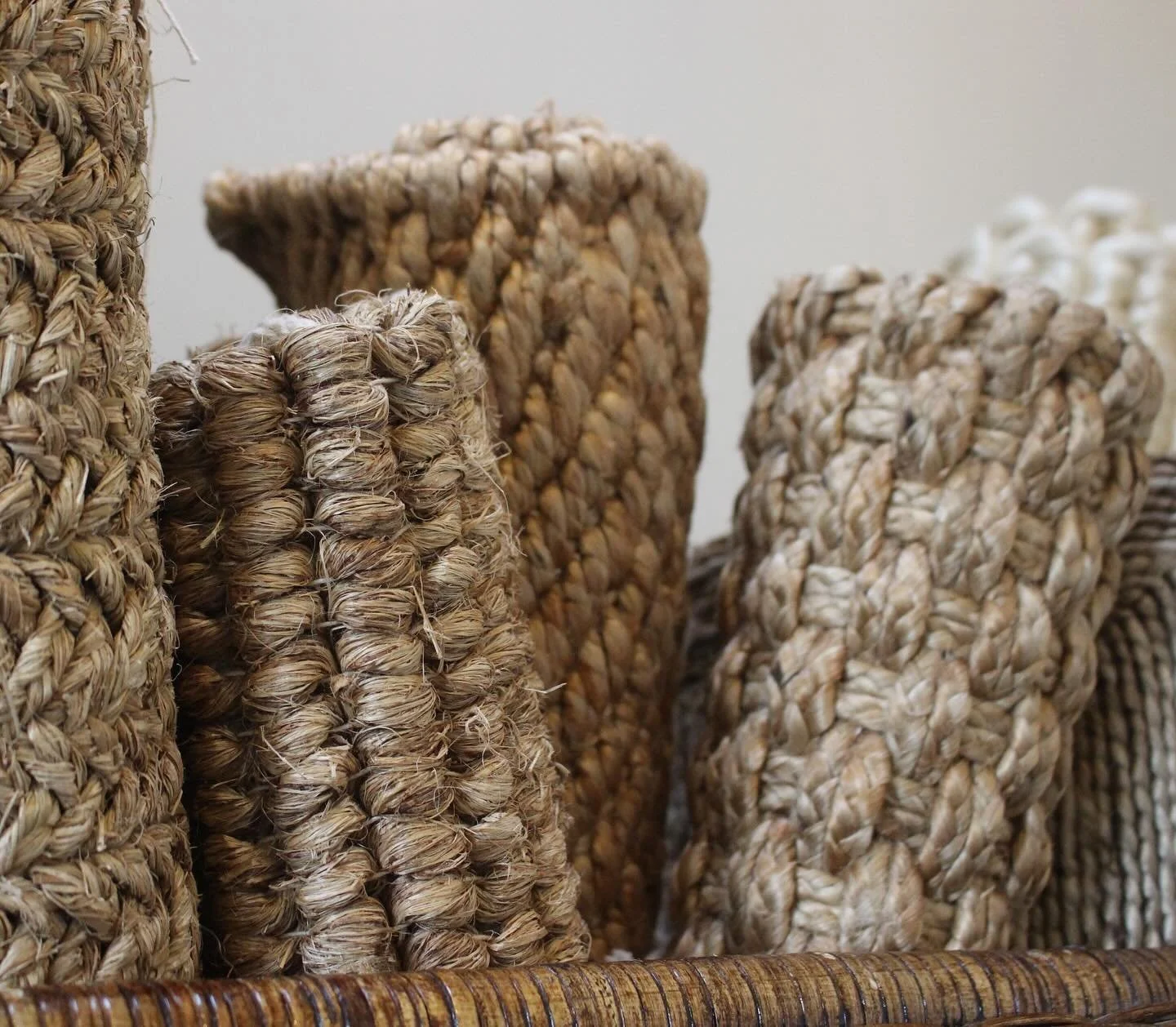 Our raw collection of handmade rugs are all made to order by our own artisans, made from natural and raw materials kept in their original form. 

Samples are available to order and we offer a complimentary home visit where we can show you or your cli