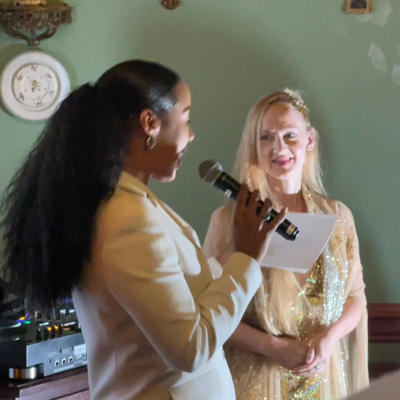 Larrisa Heath interviewing Ellie Damant at the artist’s Dubel finalist exhibition at Home House, London, July 2025.