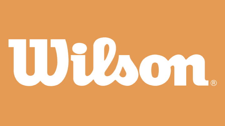 Wilson sporting co logo on orange background