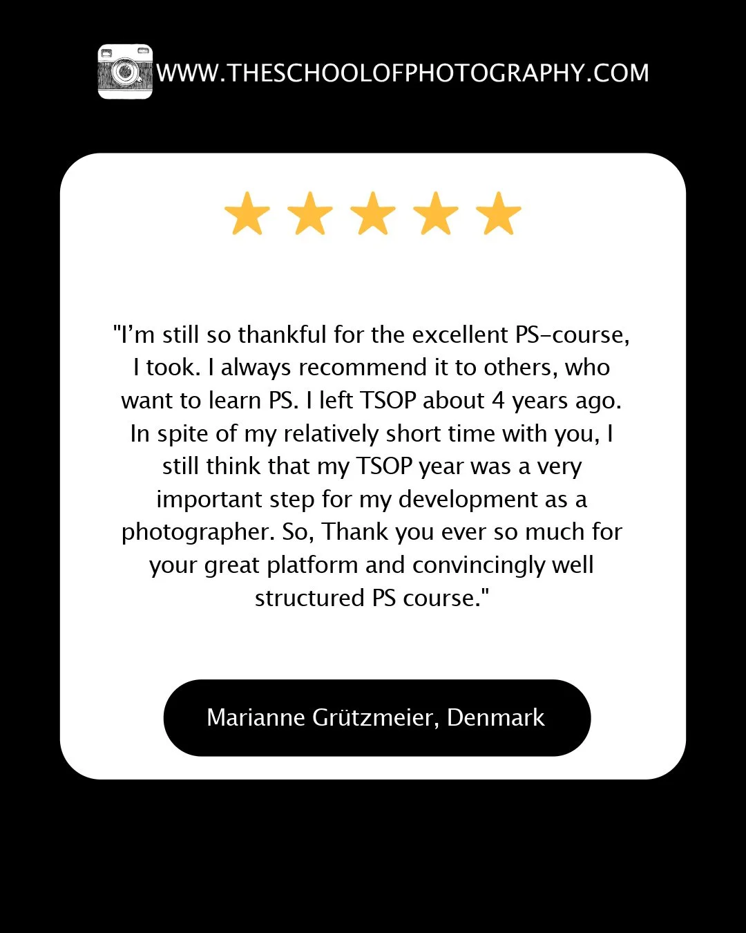 Want to know what people think of us? 🤔
Check out more of our reviews here ➡️ https://www.theschoolofphotography.com/reviews
#photographyeveryday #photographysouls #photographyart #photographyaddict #travelphotographyy #photographyislife #phot