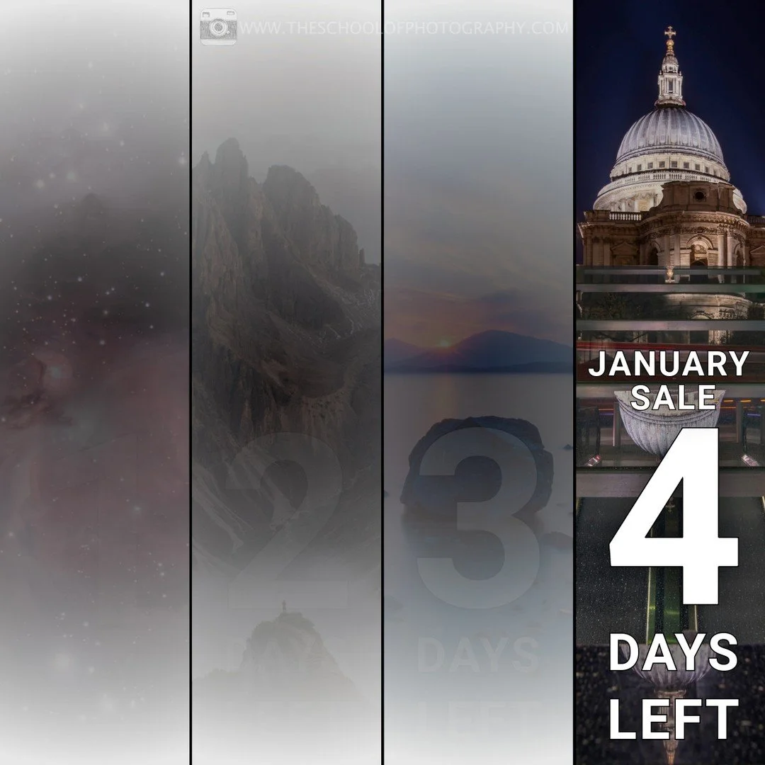 ⏳ 4 DAYS LEFT &mdash; JANUARY SALE ⏳⁠
⁠
There&rsquo;s still time to save 20% on all photography courses and our yearly membership! Learn with structured, professional teaching trusted by photographers worldwide 📸⁠
⁠
To get 20% OFF! All Courses or ou