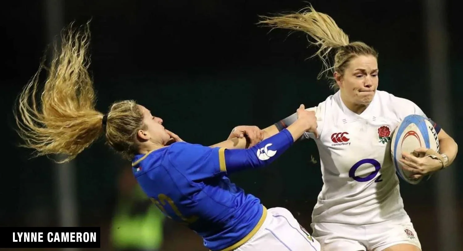 Italy vs England football action by famous sport photographer Lynne Cameron
