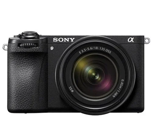 Sony A6700 mirrorless hybrid camera with 18-135mm lens front view
