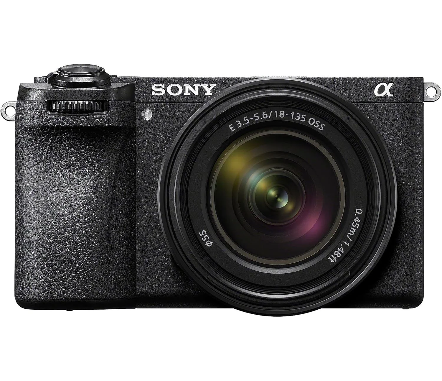 Sony A6700 mirrorless hybrid camera with 18-135mm lens front view