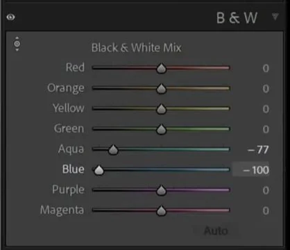 Lightroom Black & White Mix Panel