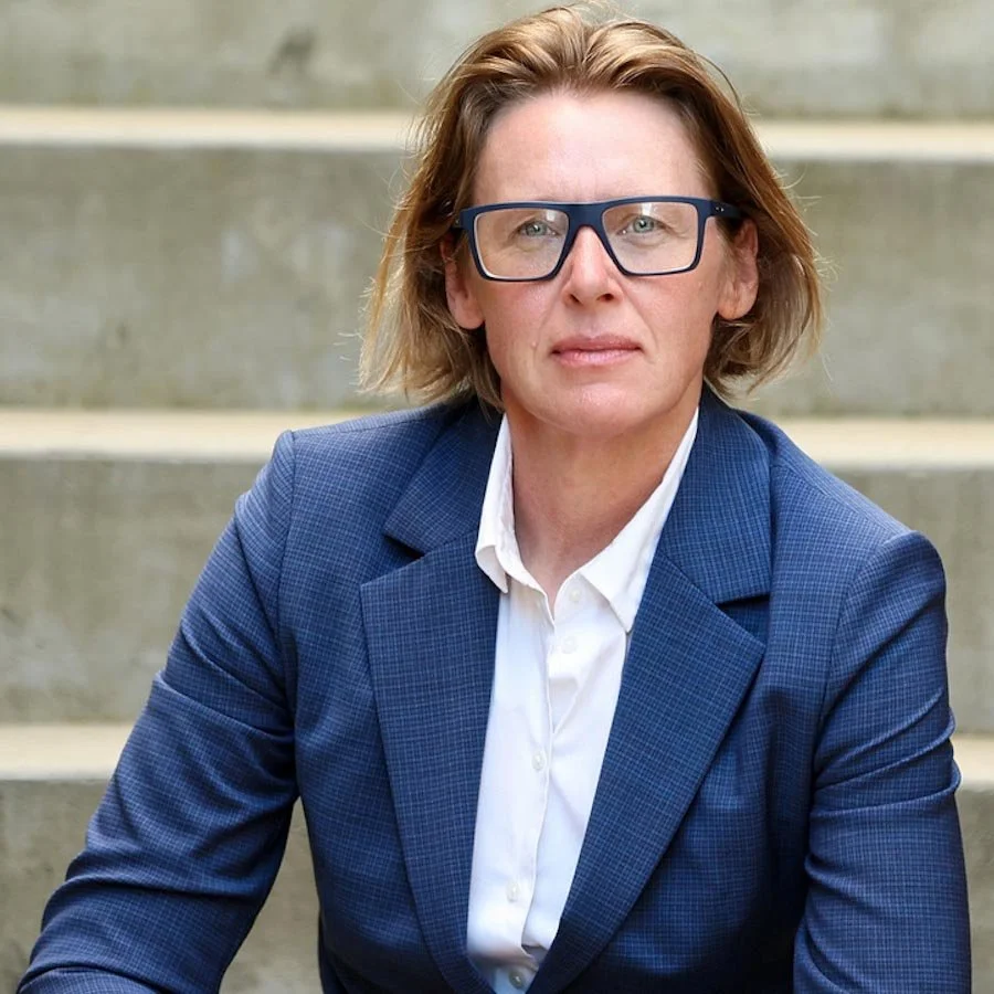 Portrait of famous sport photographer Lynne Cameron