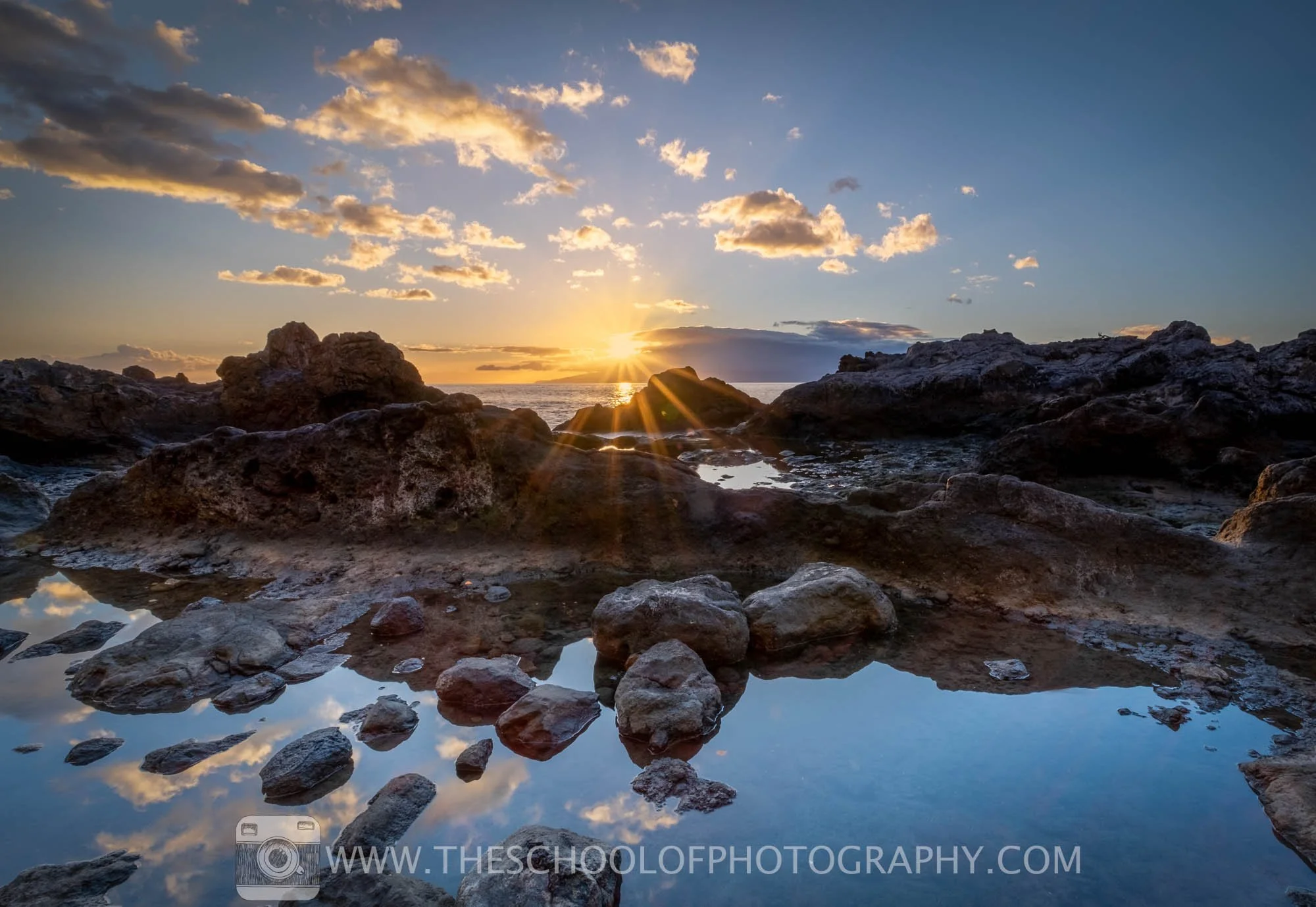 coastal rocks using exposure bracketing and hdr merge