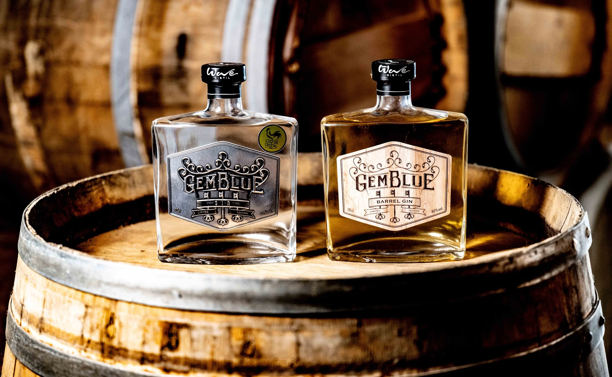 Gemblue gin version classique et Barrel