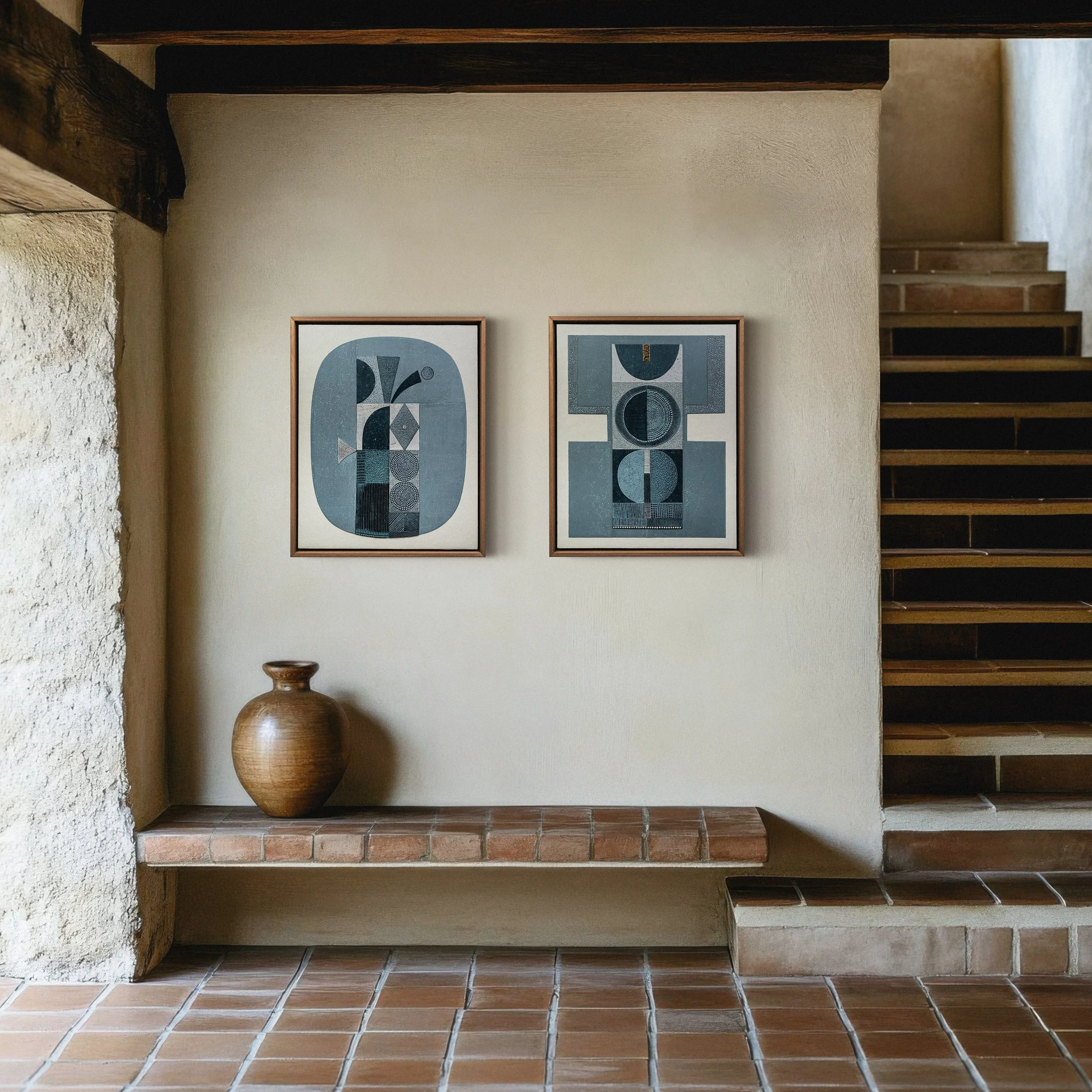 two paintings tiled room.jpg