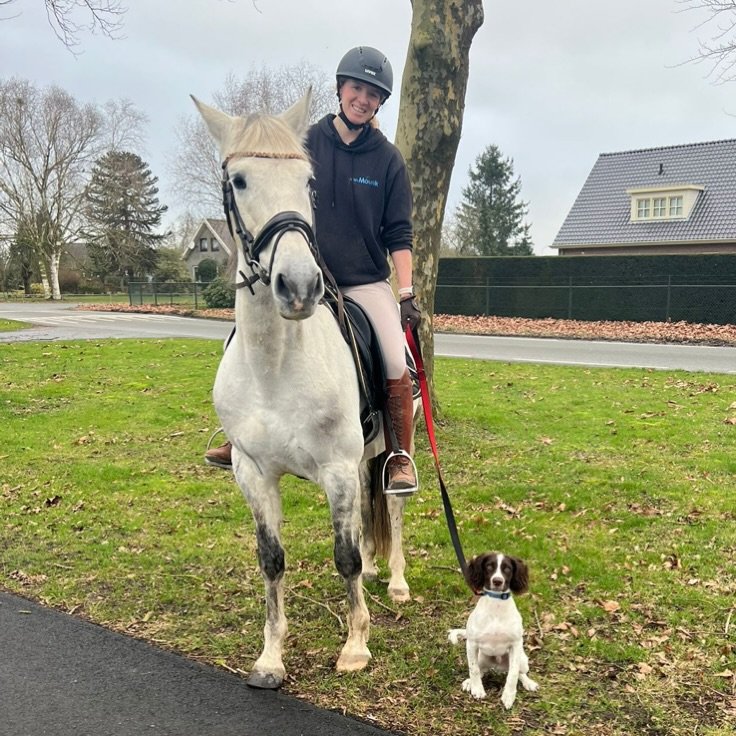 M&rsquo;n eerste ritje weer na een hele lange tijd. Vanwege het EK en m&rsquo;n getrokken verstandskiezen kon ik lang niet rijden. 
Maar wow hij was zo fijn! Helemaal zin om het weer op te pakken 🤍
Goofy mocht mee uitstappen 🥰