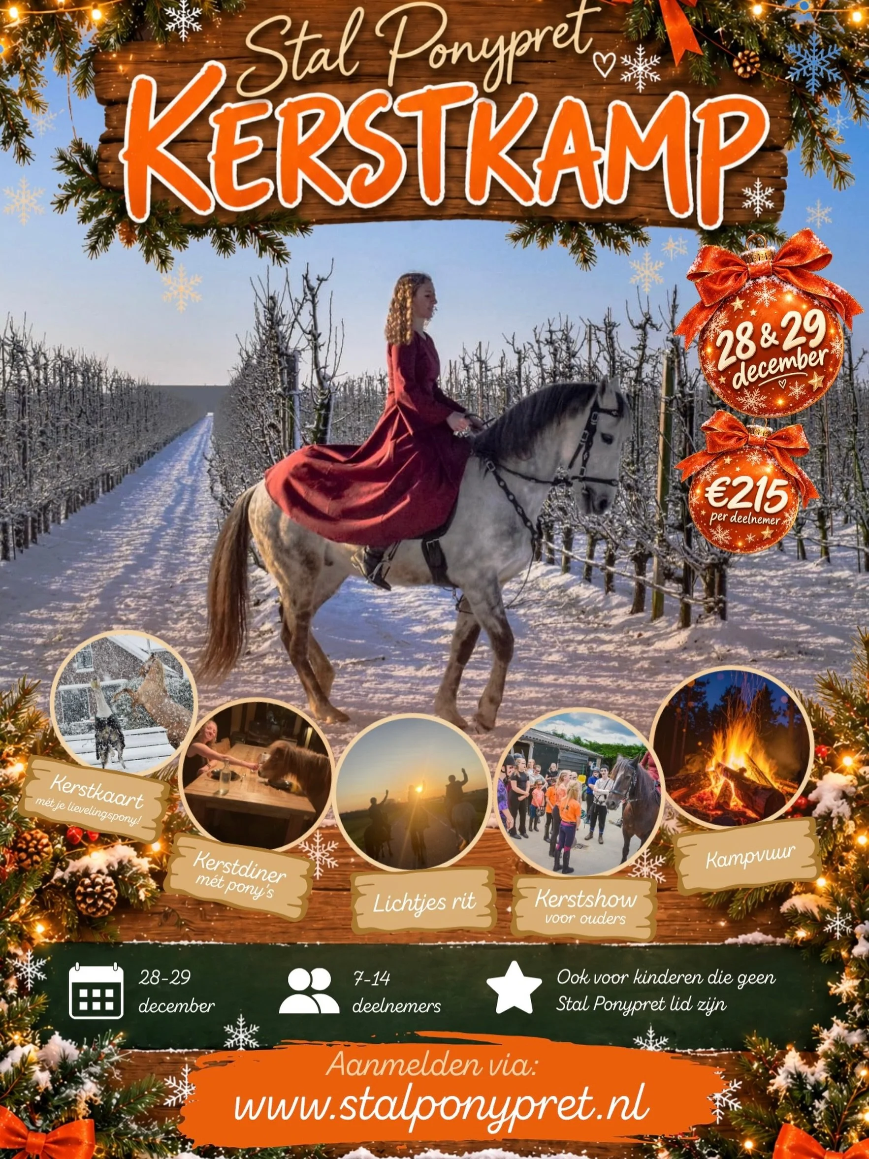 🎄🐴 Je kunt het je met dit heerlijke weer bijna niet voorstellen&hellip; maar de inschrijvingen voor het Stal Ponypret Kerstkamp zijn OPEN!

✨Op 28 &amp; 29 december staat Stal Ponypret twee dagen lang helemaal in het teken van kerst! Twee dagen vol