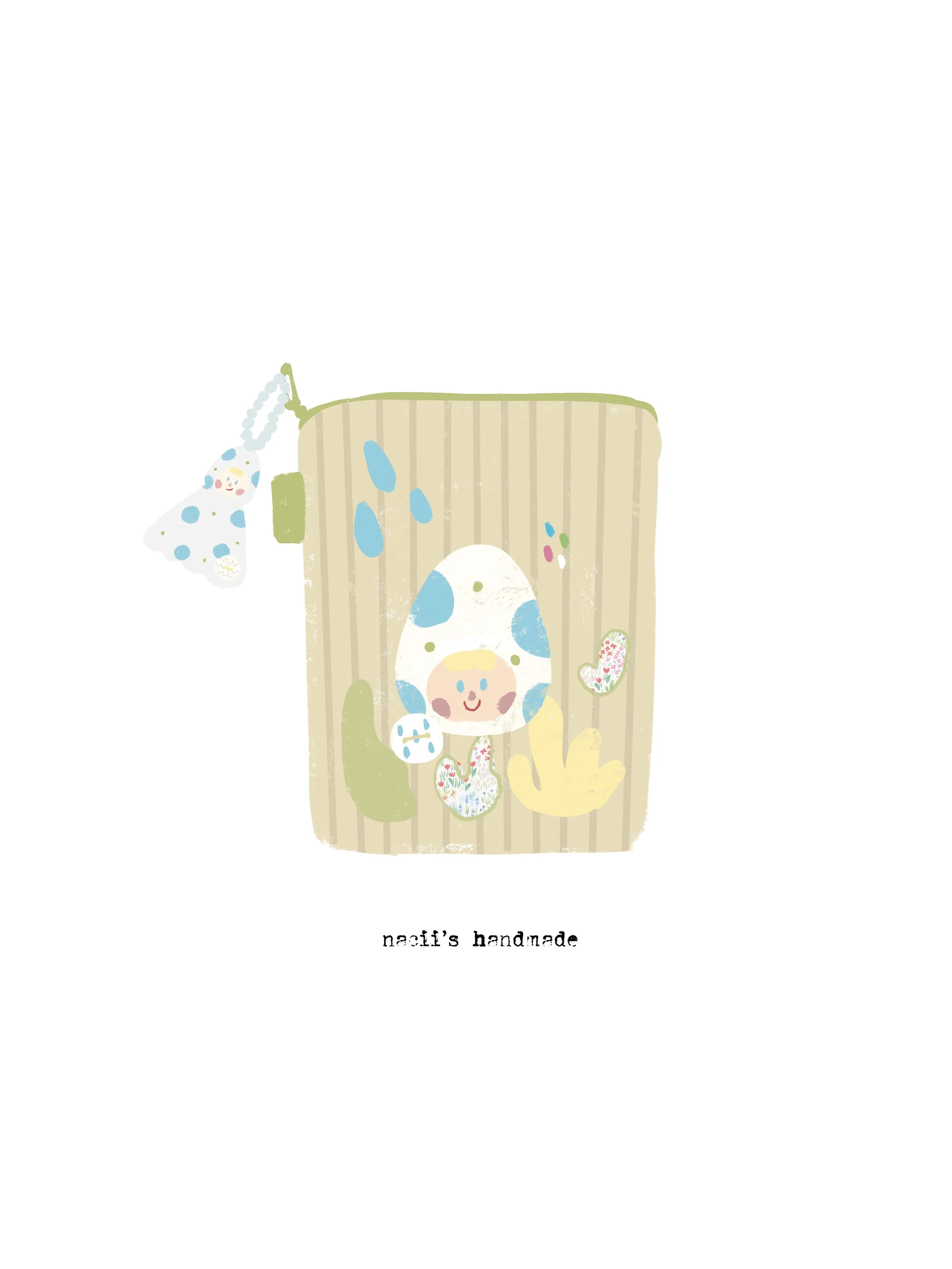 weather boy patchwork pouch
