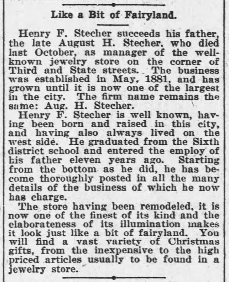 The advertisement on the right appeared in The Bedford Daily Mail on Friday February 23, 1906, on page 2.