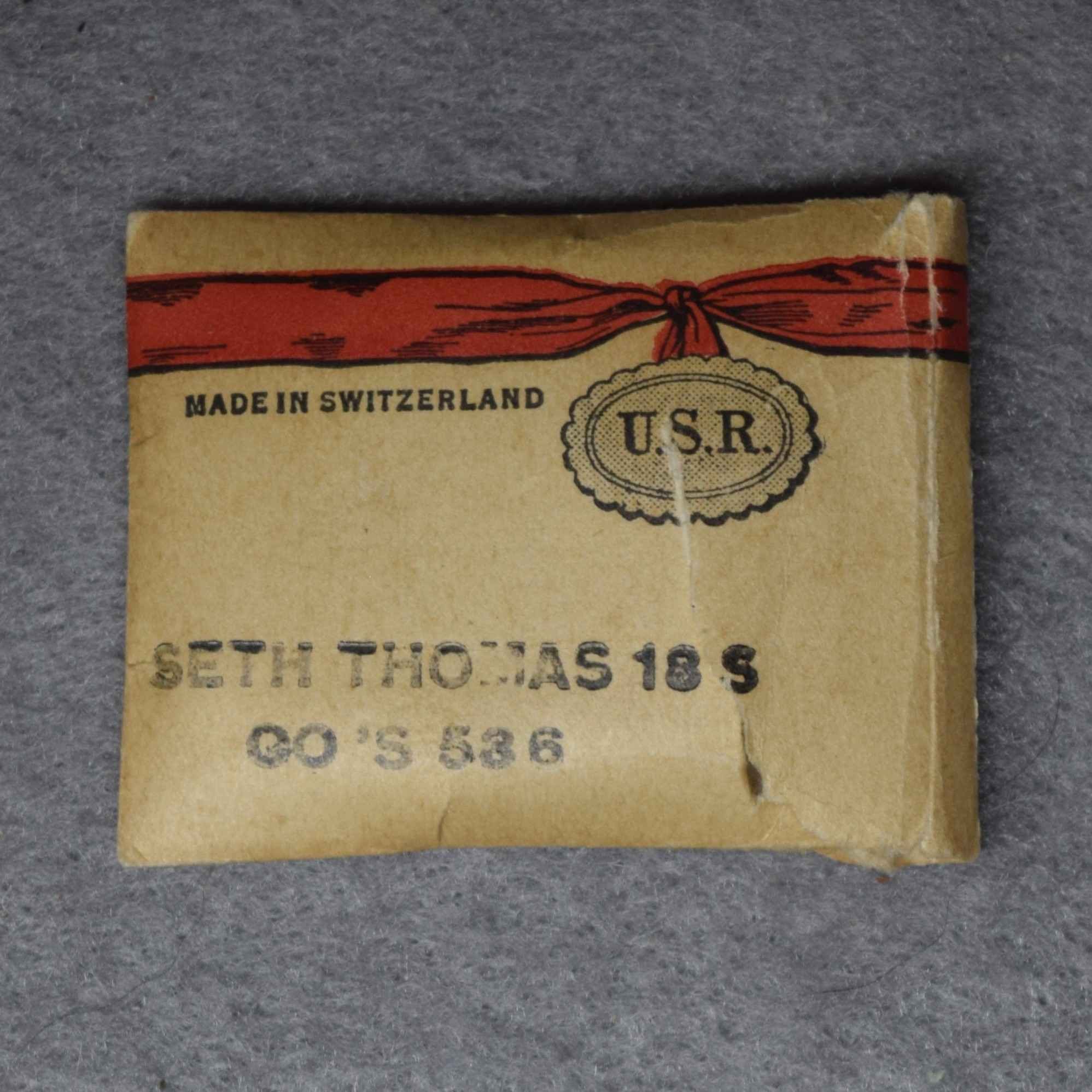 U. S. R. Mainspring Package – for Seth Thomas 18-size No. 536