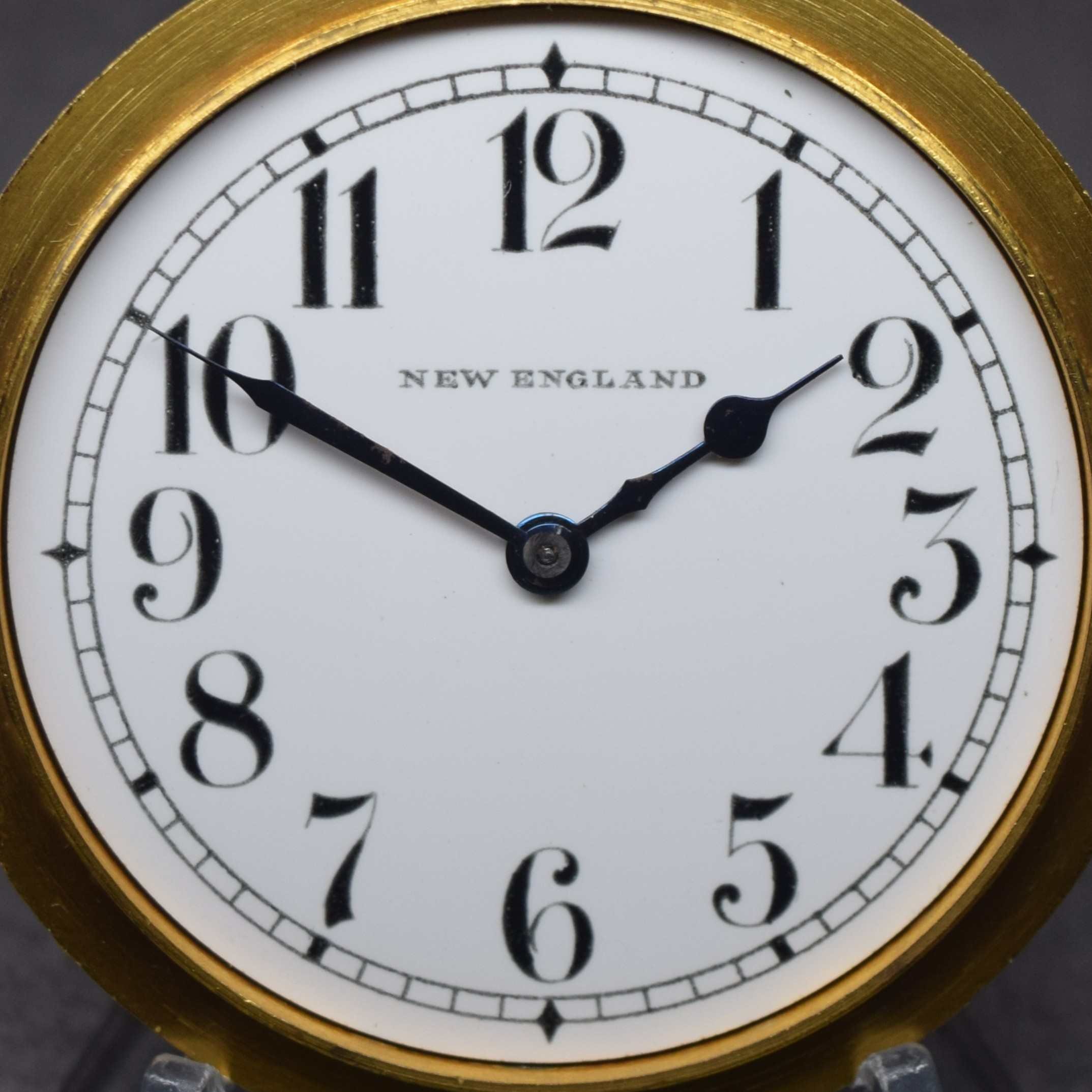 This photograph shows a high definition full diameter close up view of the movement’s dial.