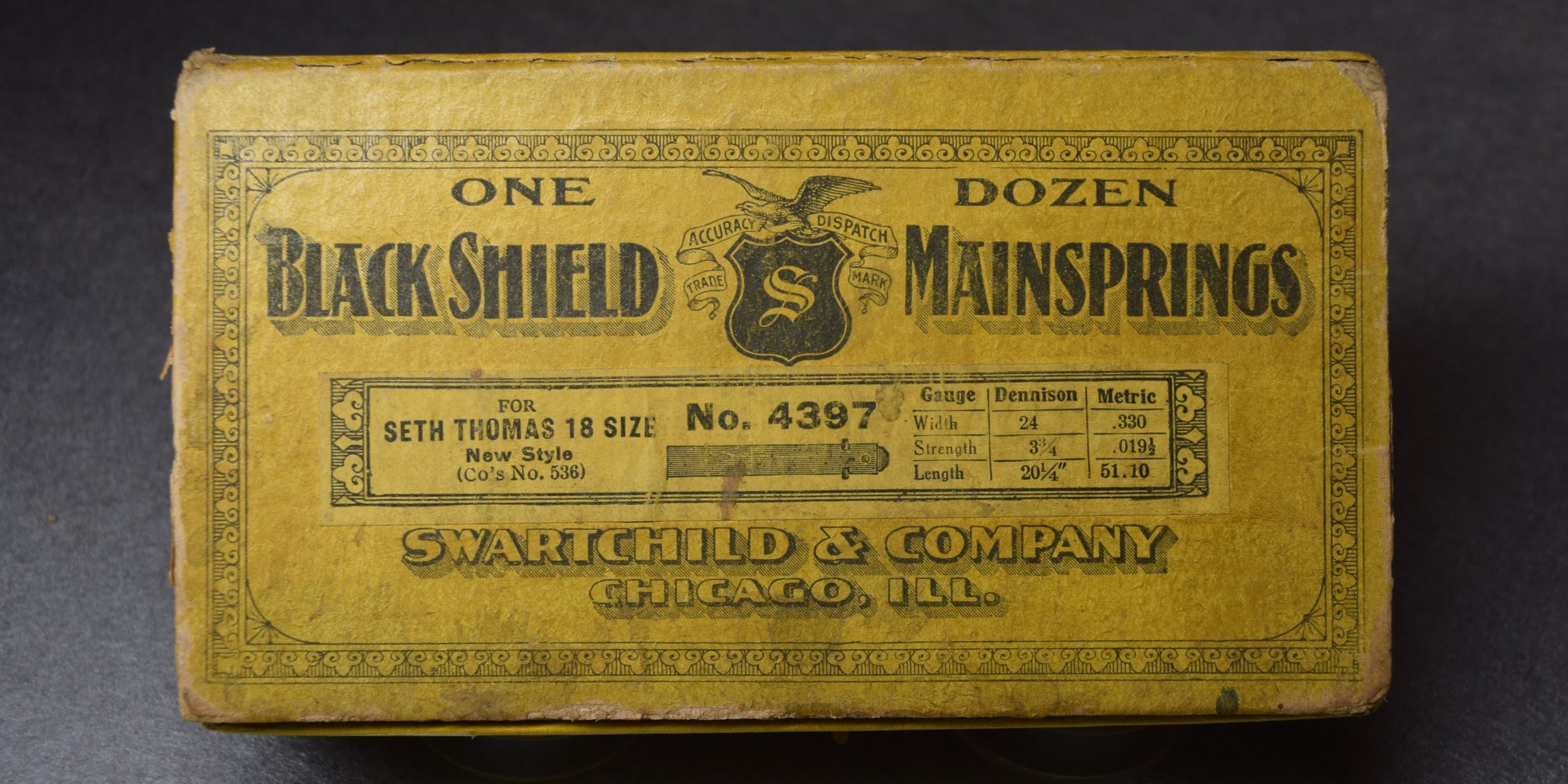Black Shield Mainspring No. 4397 Package of 12