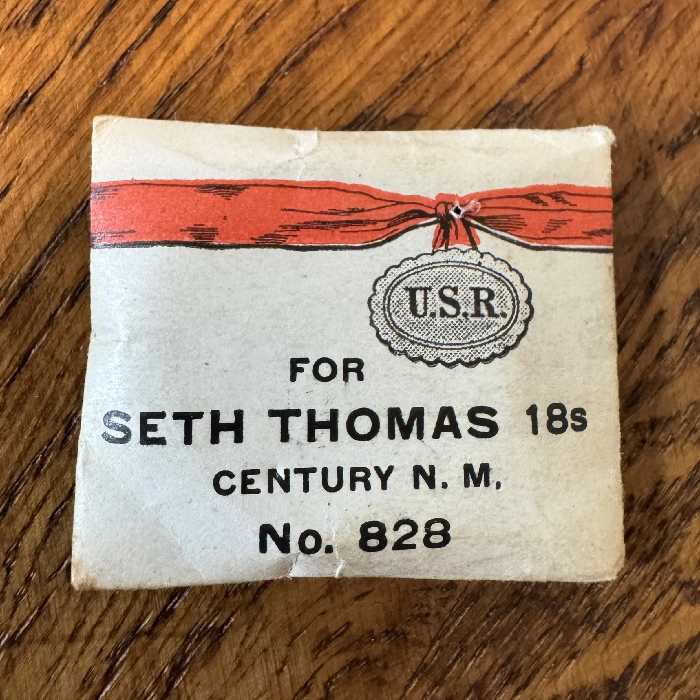 U. S. R. Mainspring Package – for Seth Thomas 18-size Century New Model No. 828.