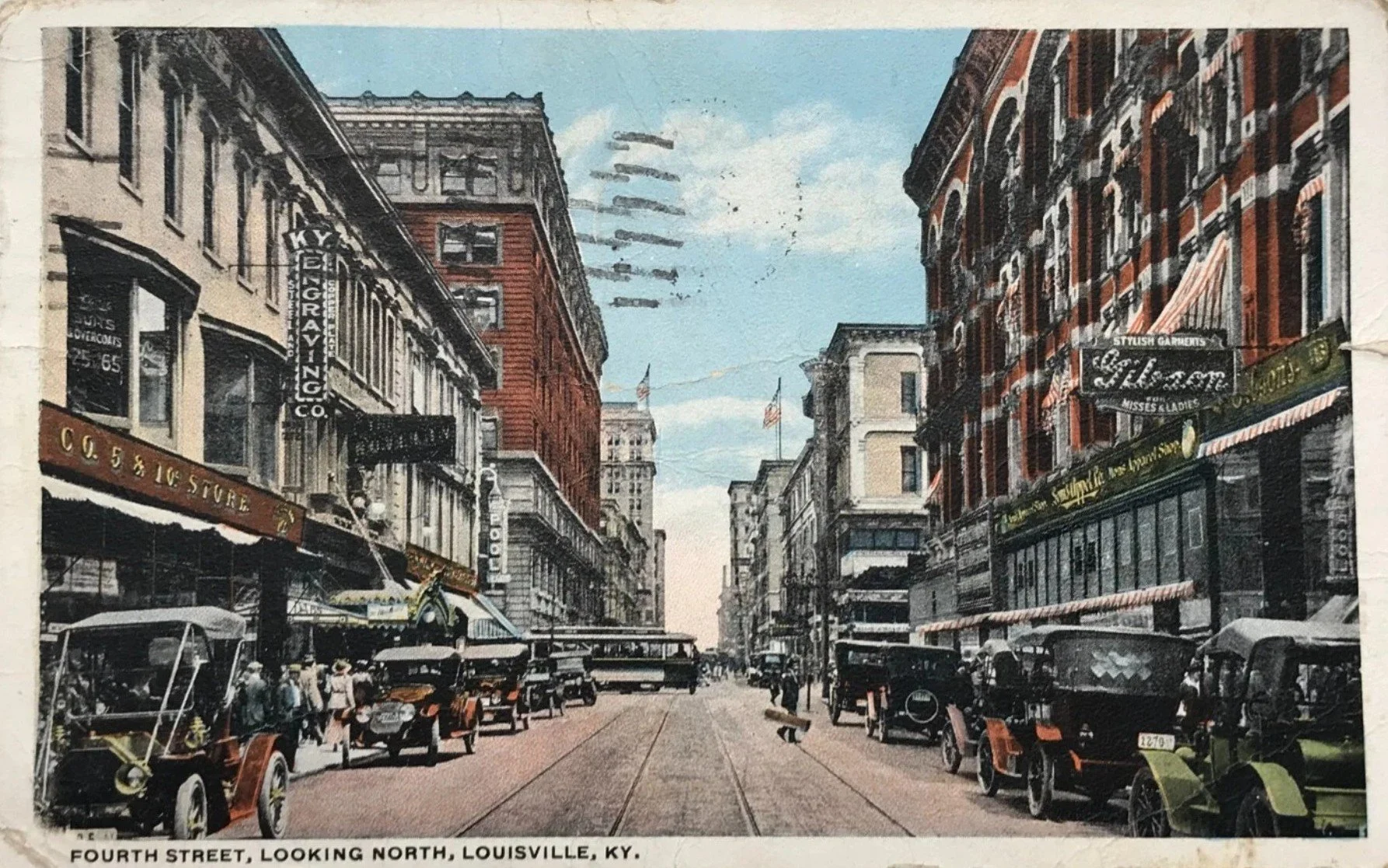 The postcard photographs below show Fourth Street at the turn of the twentieth century when George Wolf & Co. operated their jewelry store on Fourth Street.