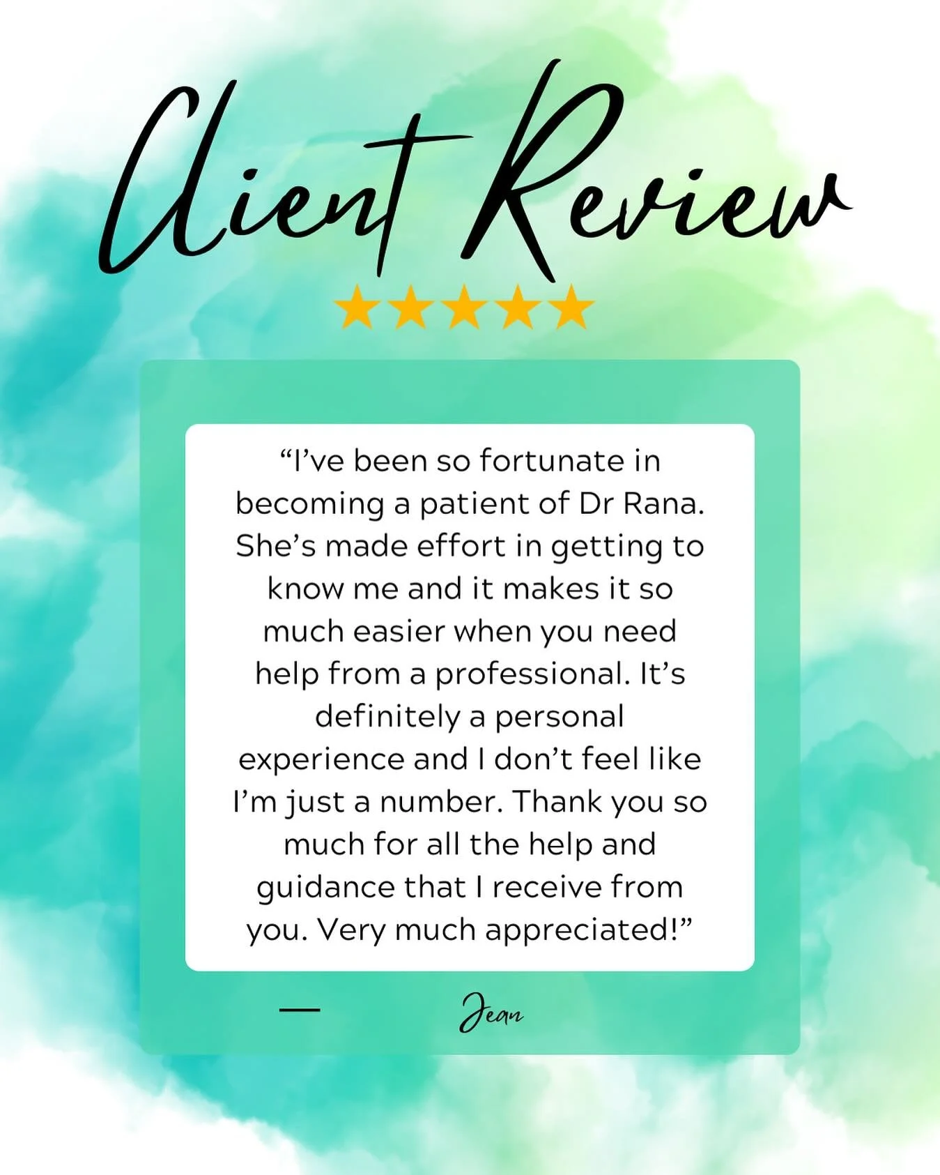 ⭐️⭐️⭐️⭐️⭐️
 We love hearing your feedback! Thank you for sharing your wonderful experience with Dr. Rana at Groves Aesthetics &mdash; where expertise meets natural results 💫

 #GrovesAesthetics #DrRana #AestheticMedicine #FiveStarReview #NaturalResu