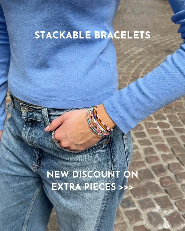 NEW DISCOUNT ✨🤍 You now get a discount on jewelry no. 2 and 3 and 4!! 💌

Perfect for building your bracelet stack, adding an anklet for summer, or finally making that matching set you&rsquo;ve been thinking about ✨

Offer:
1st piece: 179 DKK / 299 