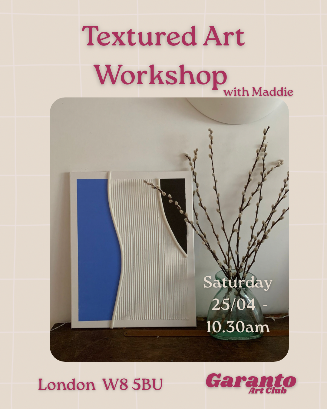 Textured Art Workshop - Saturday 25/04 - 10.30am
