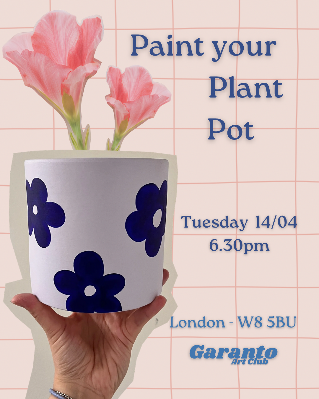 Paint your Plant Pot workshop - Tuesday 14/04 - 6.30pm
