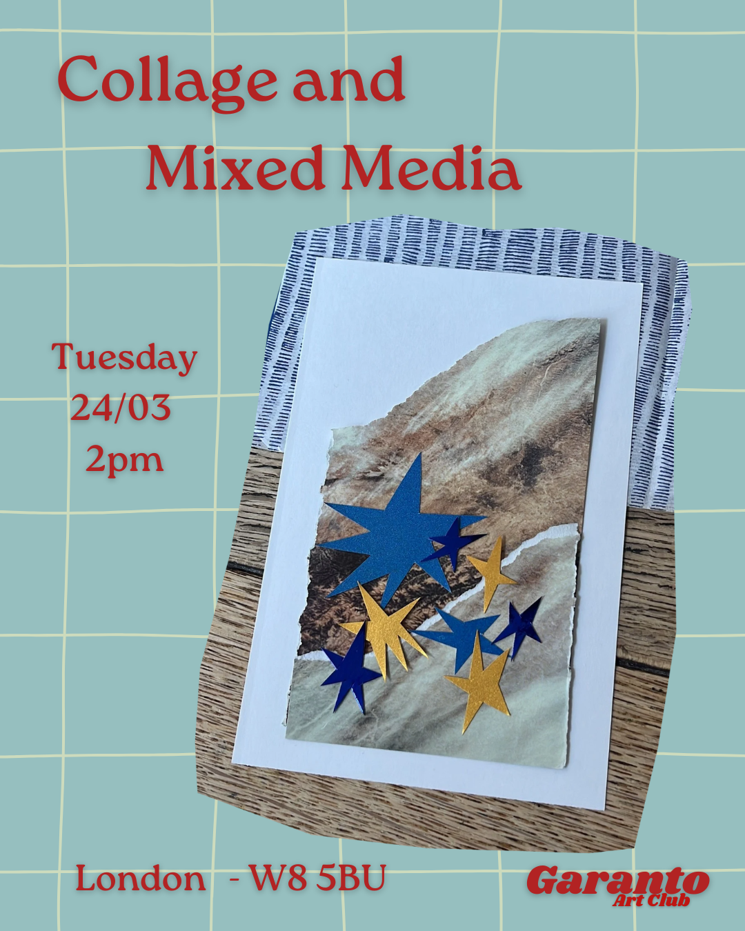 Collage and Mixed Media workshop - Tuesday  24/03 - 2pm