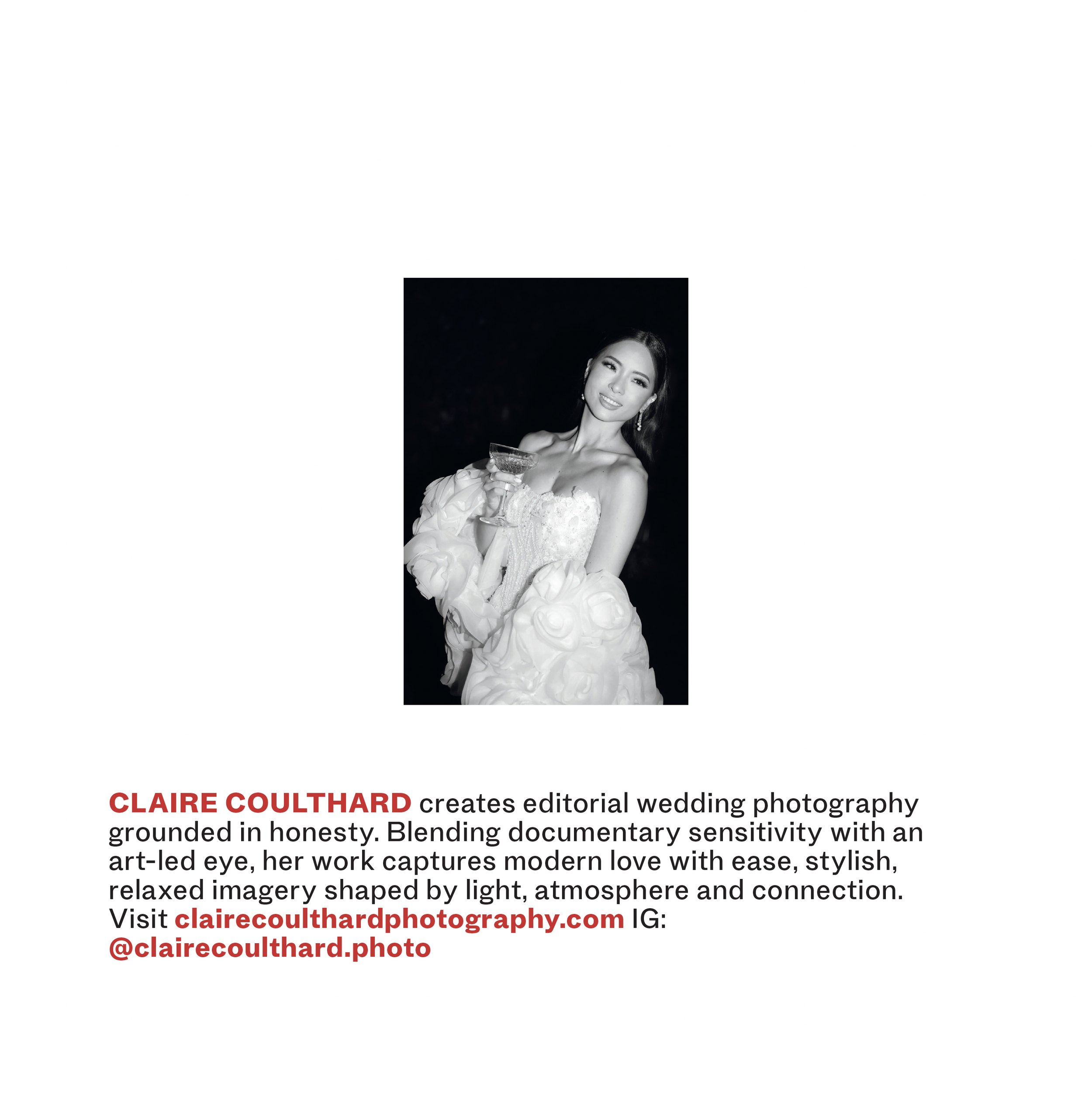 Scanned image of Claire Coulthard's advertorial feature in Vanity Fair