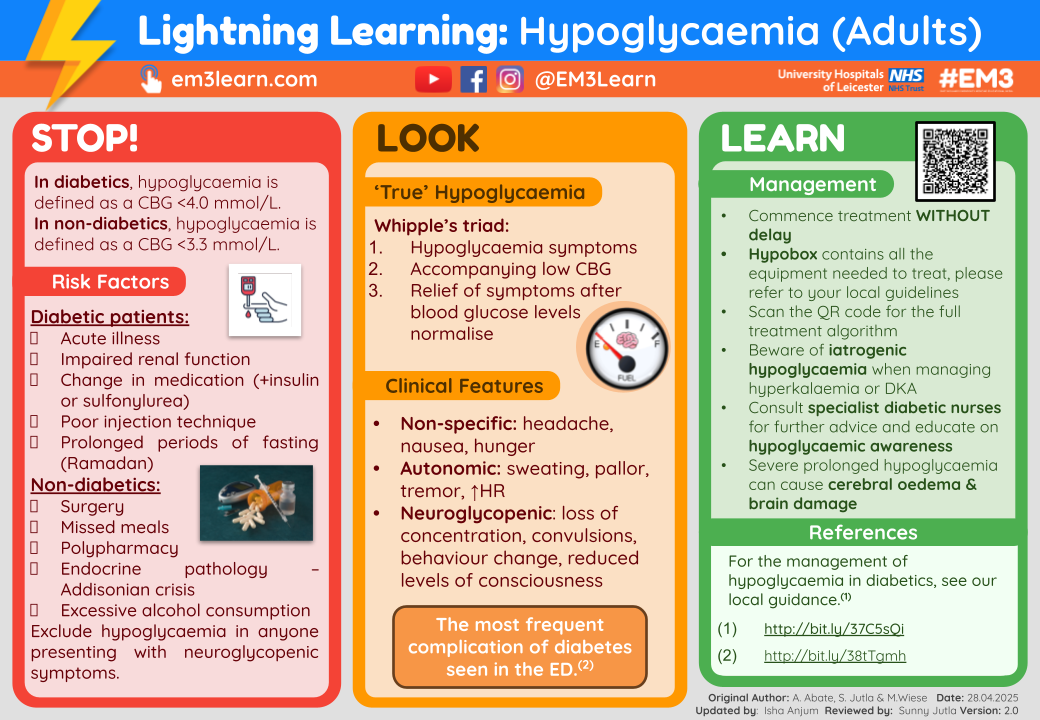 Hypoglycaemia (Adults)
