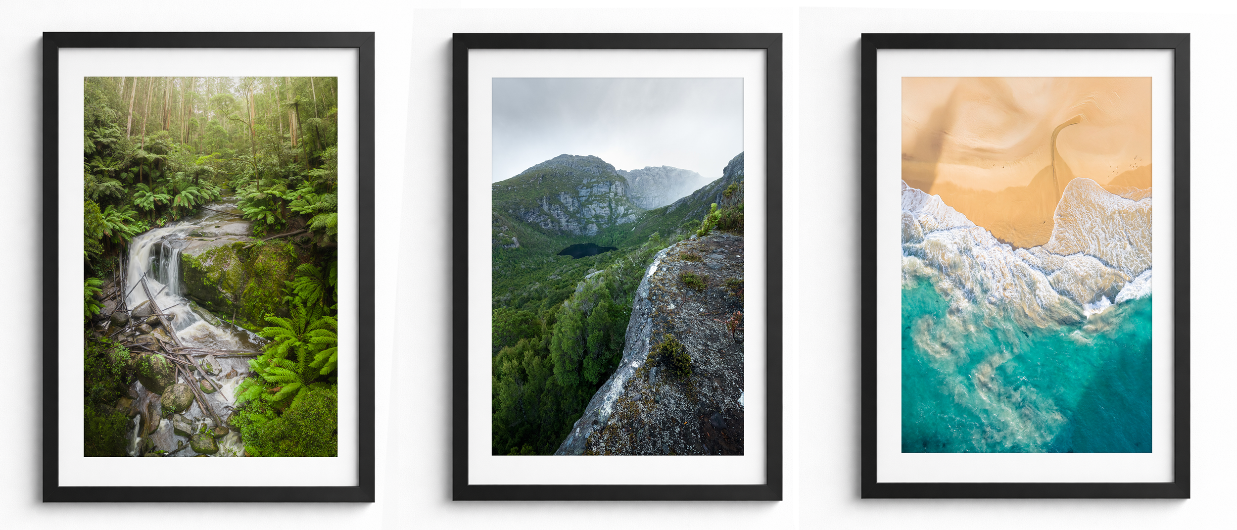Cameron Mann Photography Assorted Fine art prints in black frames