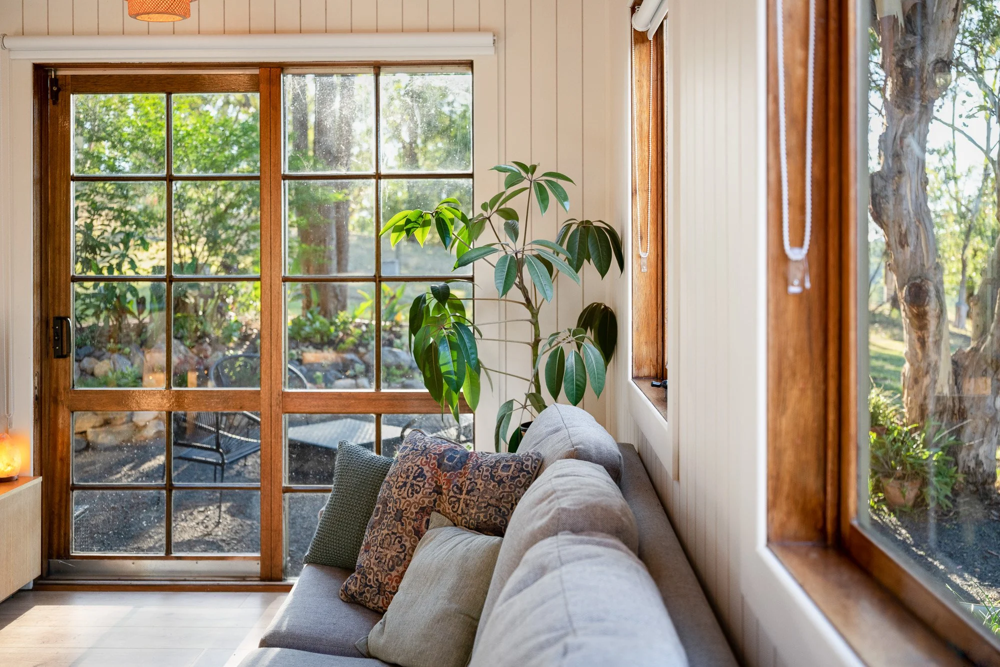 AirBNB accommodation photography interior window with natural light and indoor plants