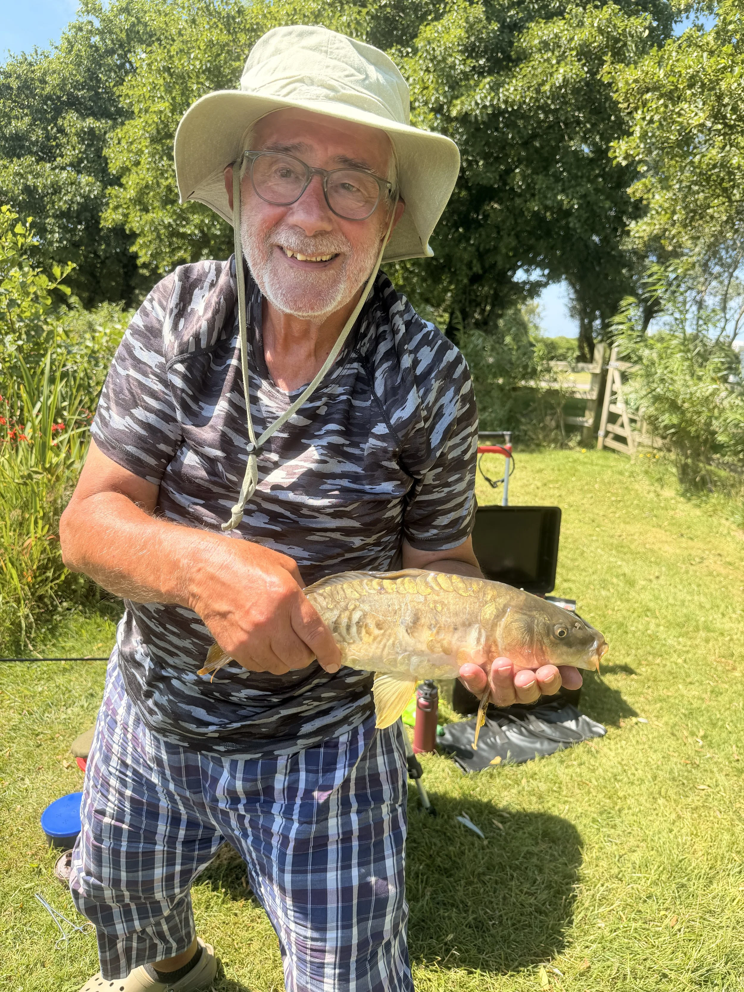 Catch of the day at the fishing lake