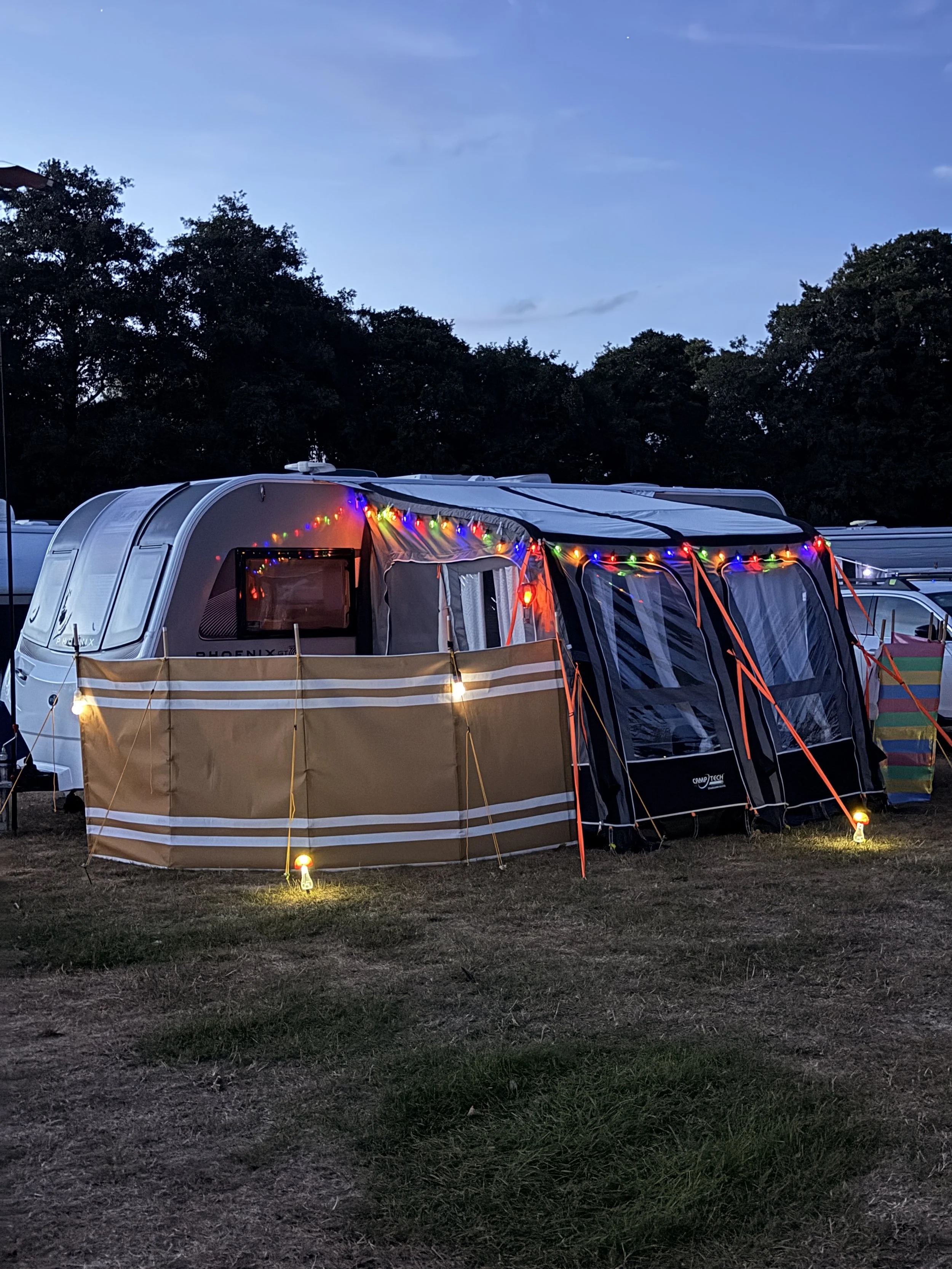 colourful light displays at Ludham