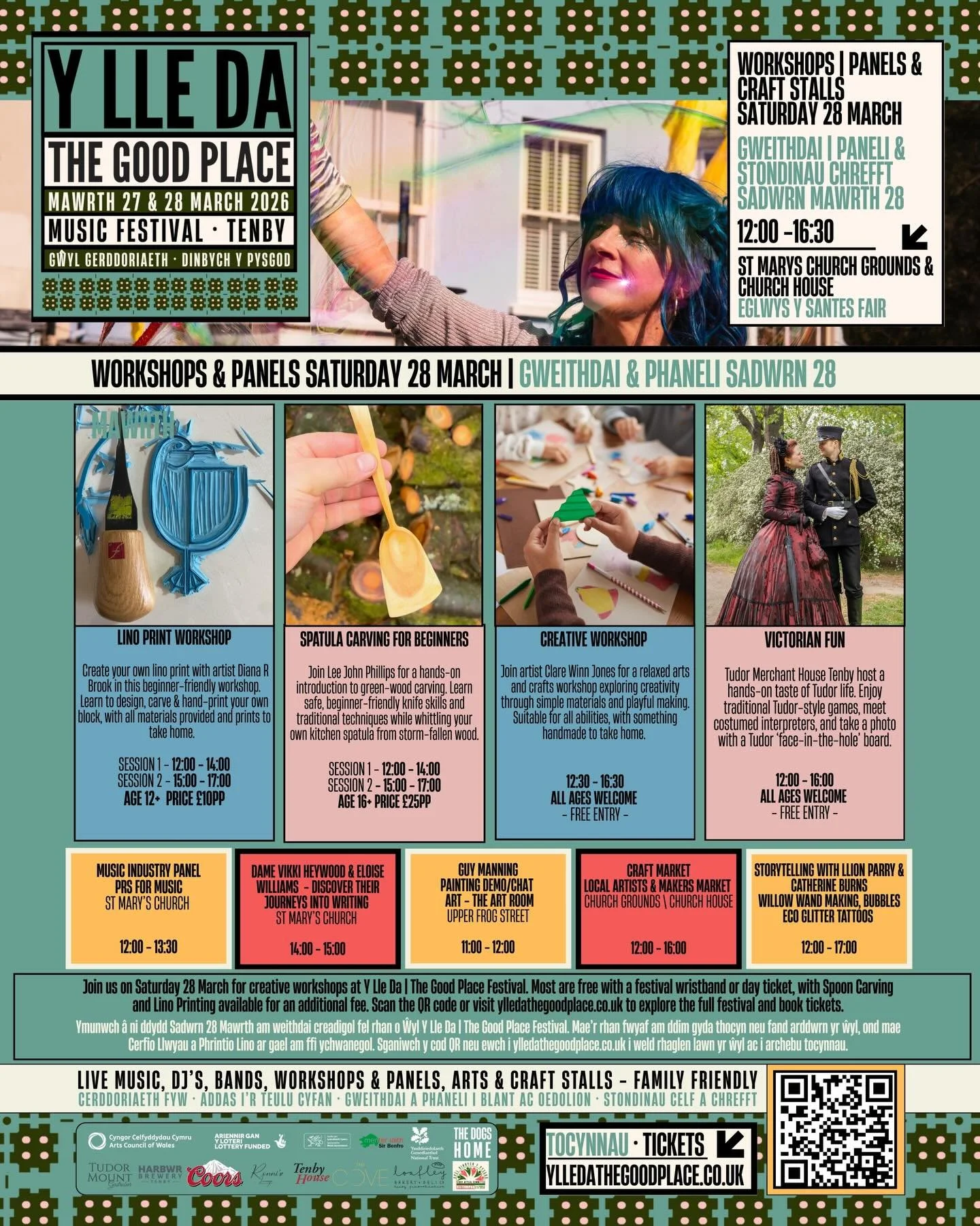 We&rsquo;ve got some wonderful workshops &amp; panels taking place at St Mary&rsquo;s Church Grounds for Y Lle Da on Sat 28 March - full details &amp; tickets at ylledathegoodplace.co.uk

We&rsquo;re getting a little excited! 

🪩🪩🪩

Cynhelir gweit
