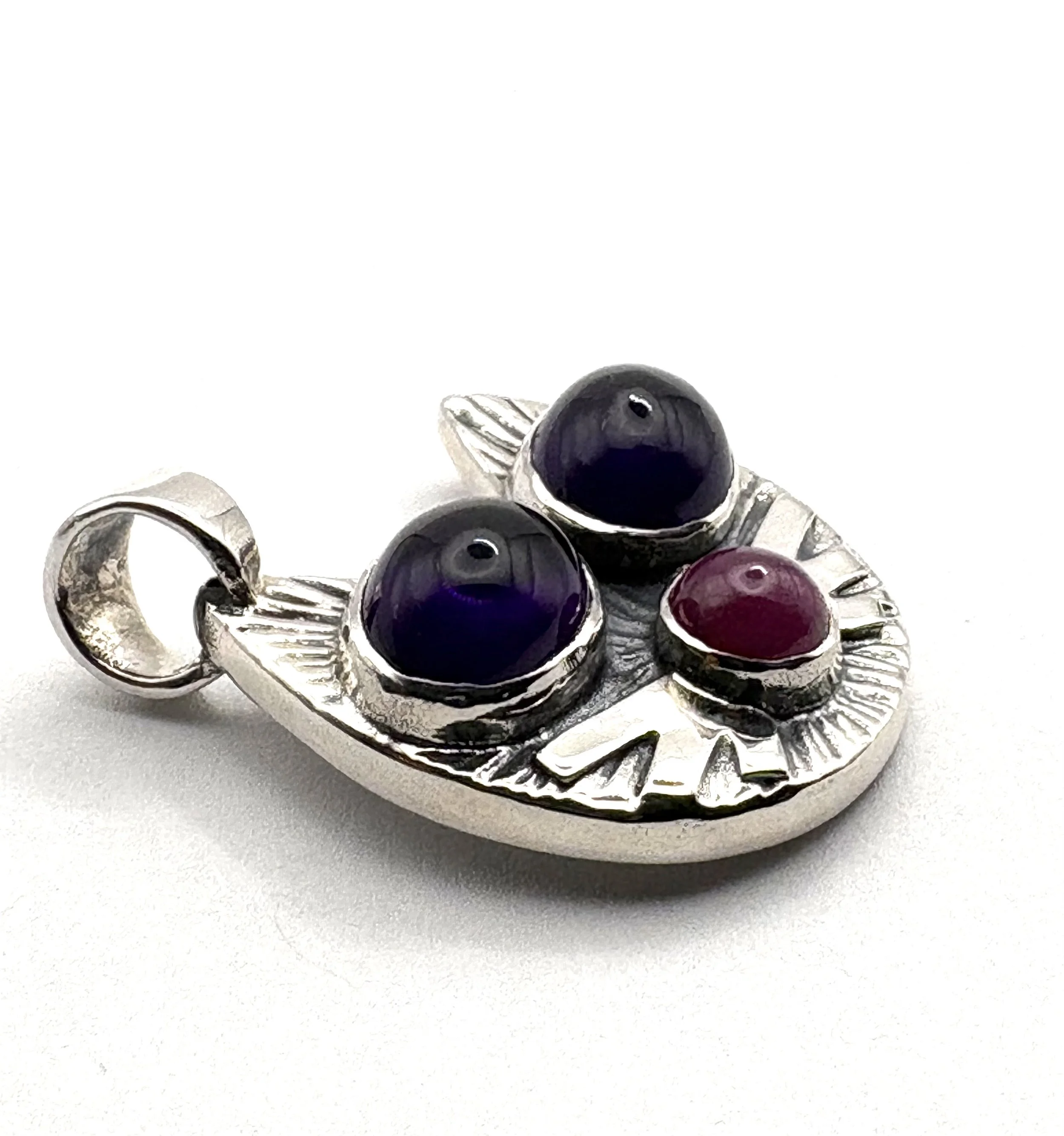 Larger Cabochon, Amethyst & Ruby