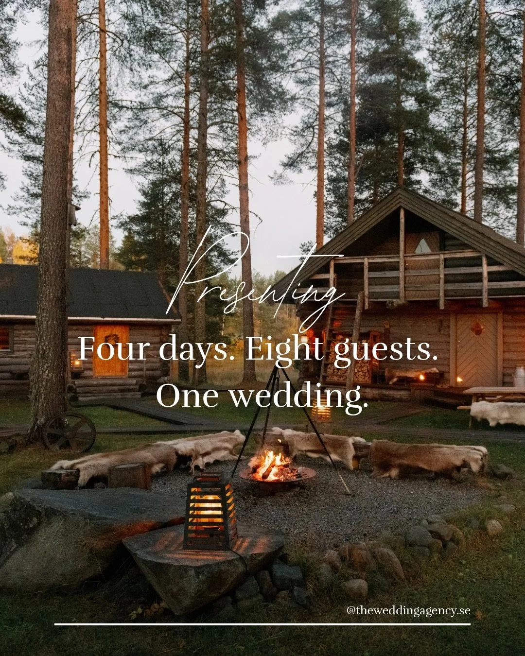 Most couples spend almost two years planning a single day.

Arctic Retreat is built around a different idea &mdash; that you should spend more time at the place than what you do planning it.

Imagine a private retreat in Swedish Lapland where the for