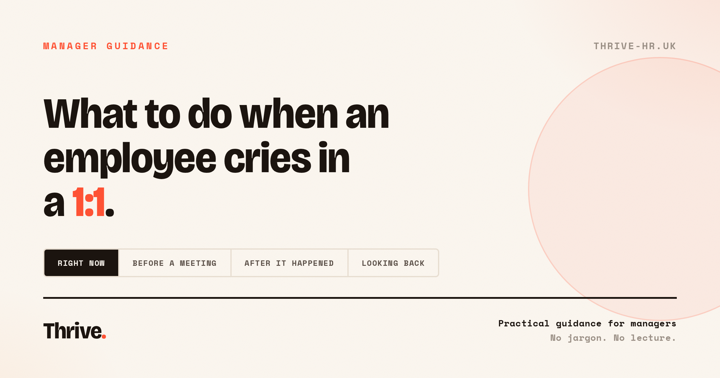 What to do when an employee cries in a 1:1