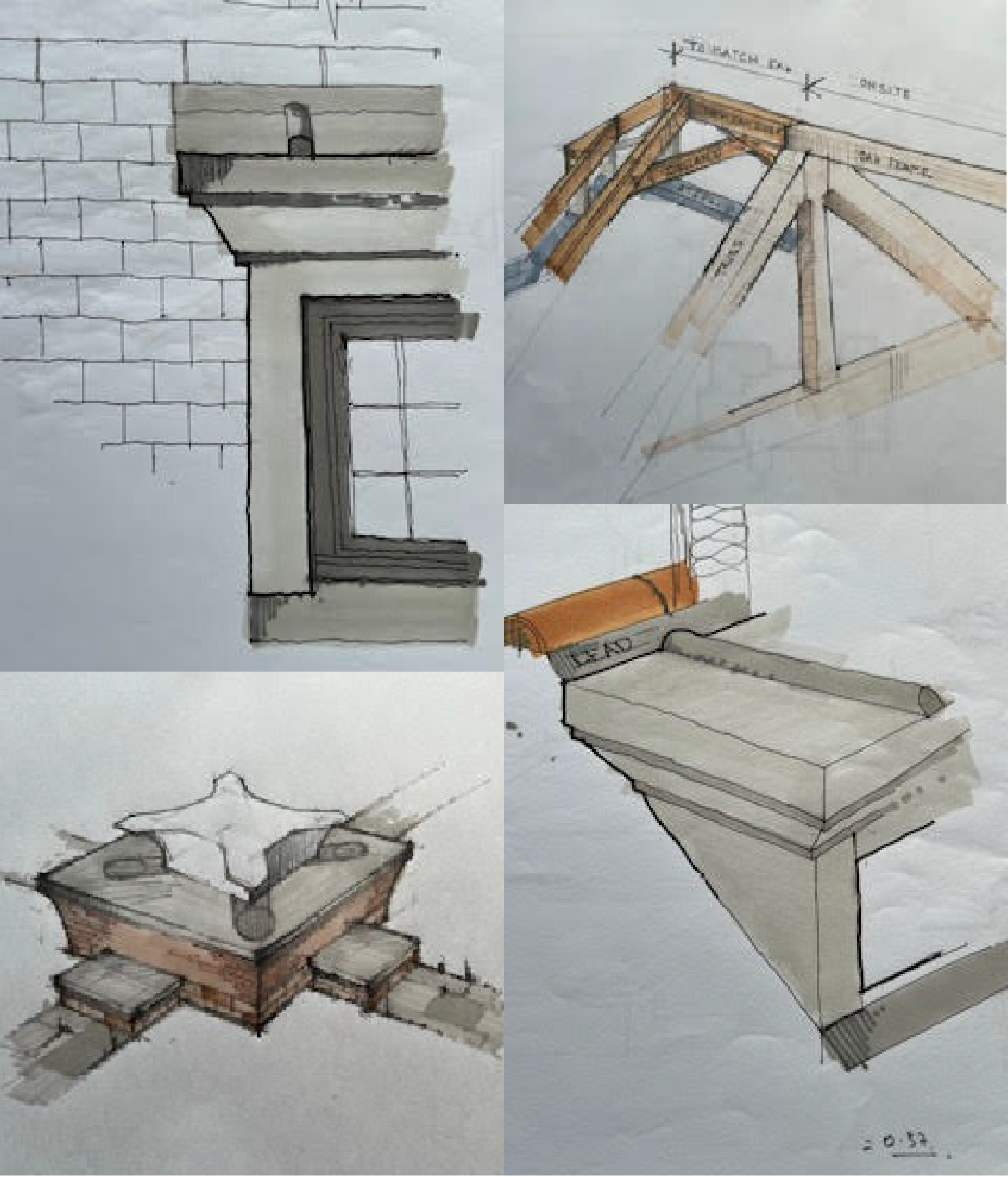 Southdowns Architects — Some of the sketches shown here are really just part of the design thought process and are often done at the client’s kitchen table.