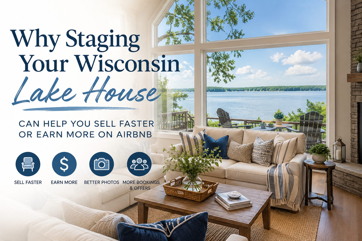 Transform Your Wisconsin Lake House: The Powerful Benefits of Home Staging for Airbnb Rentals and Sales