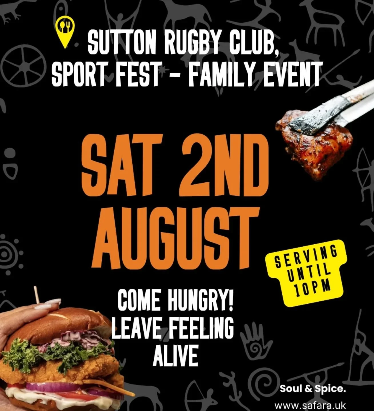 CATCH US THIS SATURDAY!! 

📍 SUTTON COLDFIELD RUGBY CLUB
 @midlands_sport_fest

🔥 This Saturday &ndash; 2nd August
🕙 From 10AM till LATE

The Afra heat is landing with full flavour 🙌 

Expect grilled goodness, spicy soul food, and festival vibes 