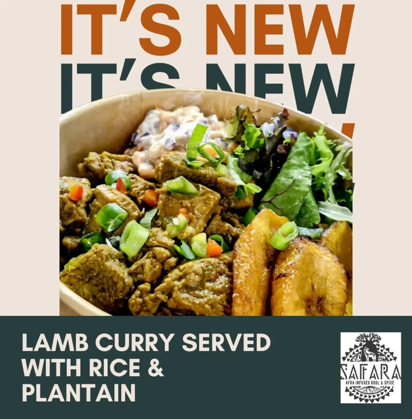 🔥 NEW FOOD ALERT! 🔥

Introducing our  Lamb Curry 🍛 &ndash; tender lamb slow-cooked in a rich, spiced Afra-style curry that&rsquo;s full of warmth, soul, and flavour.

✨ Served with fluffy rice, it&rsquo;s the ultimate comfort food with an African 