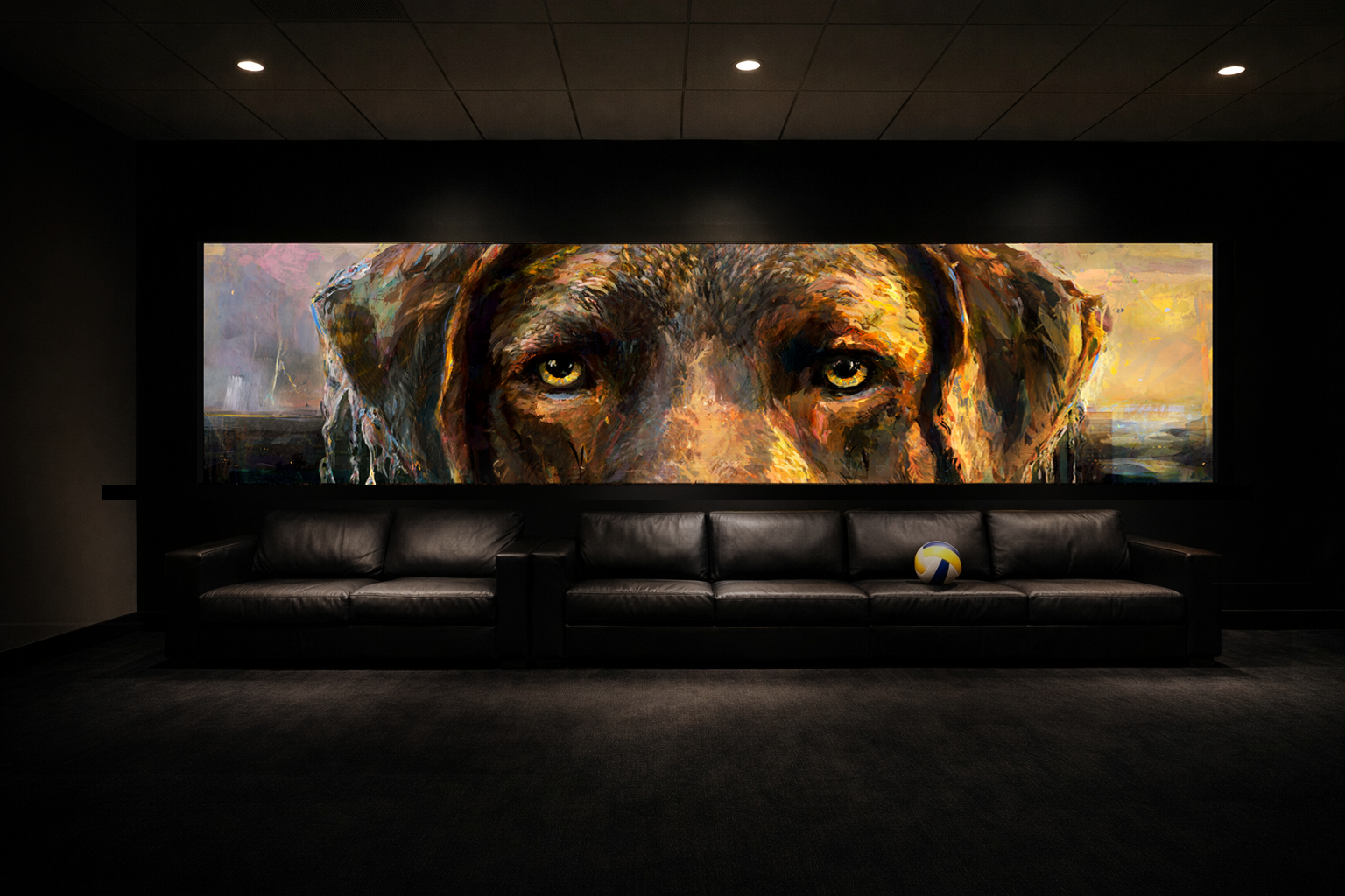 UMBC Chesapeake Bay Retriever Mural