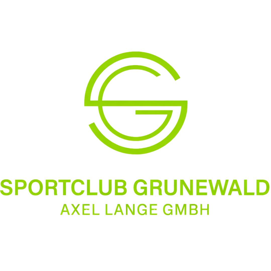 Green logo with stylized letter G and a horizontal line through it. Text below reads 'SPORTOLUB GRUNEMAED AXEL.ANGE GMBH' in green.