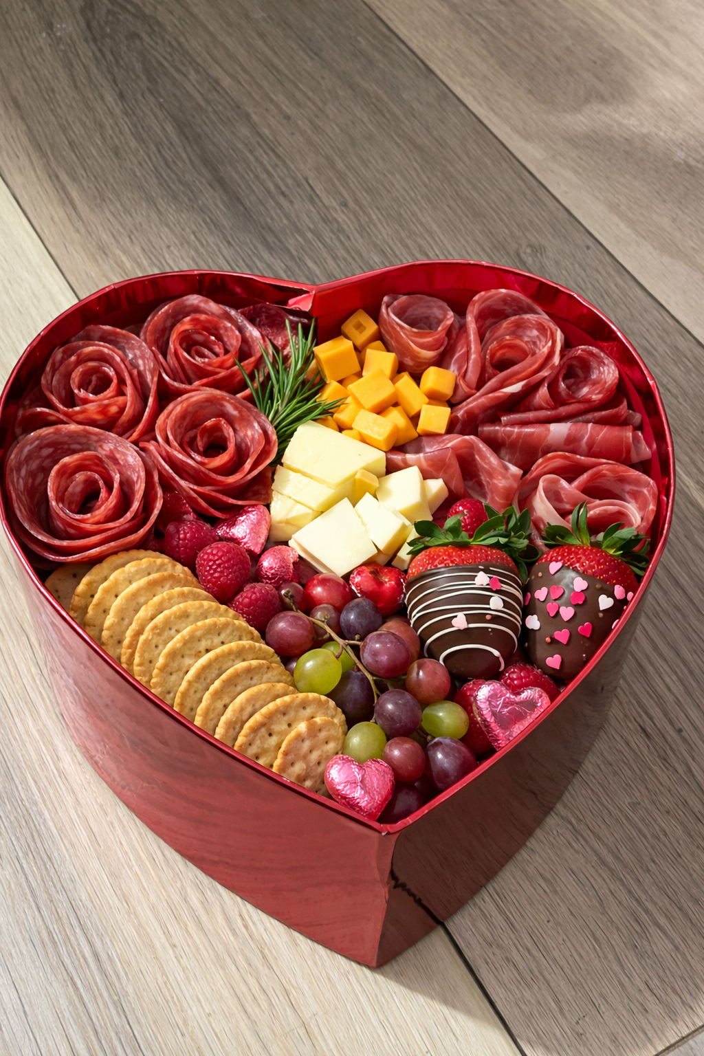 Valentines Charcuterie Heart Box