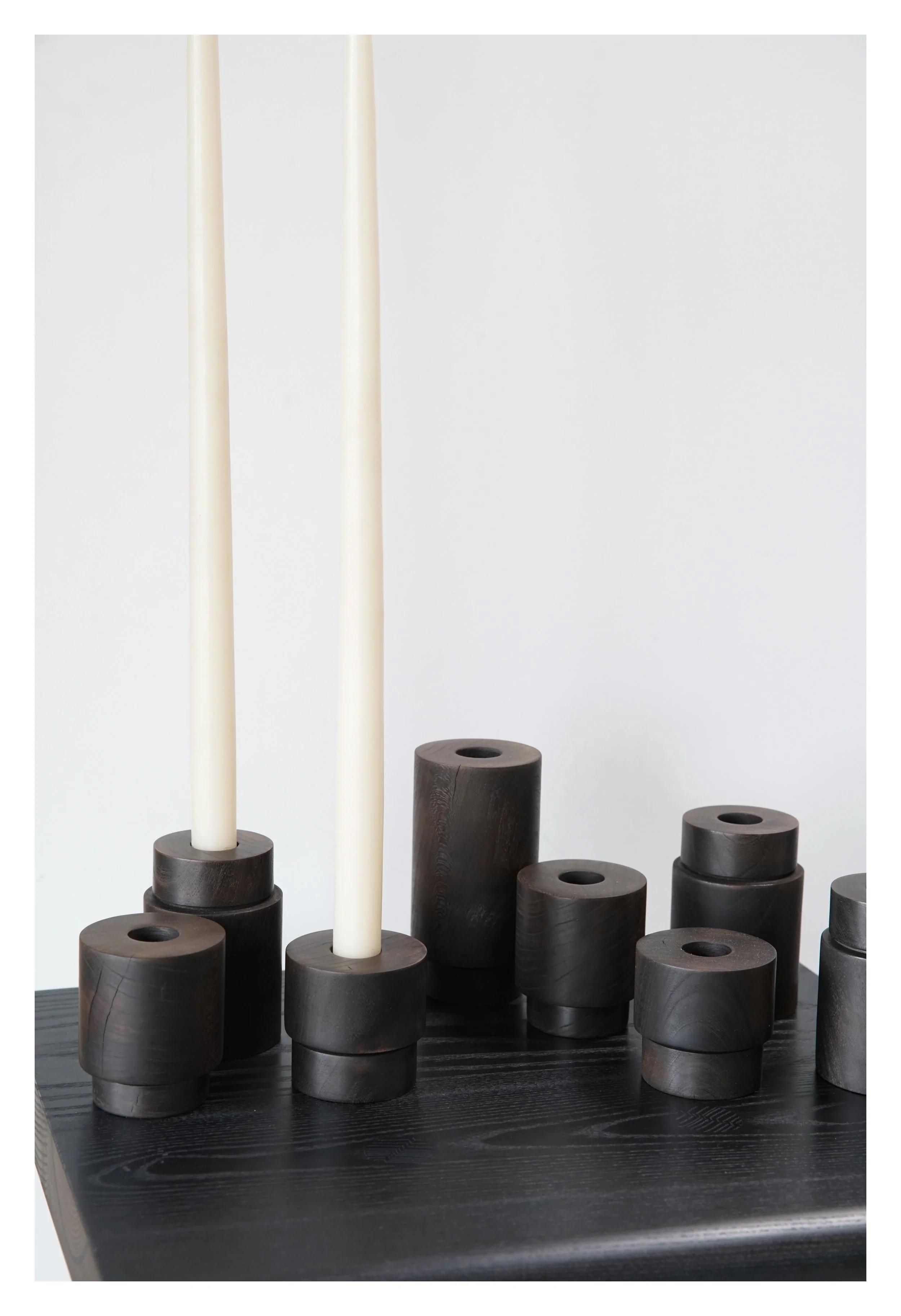 Charred Cherry Candlesticks